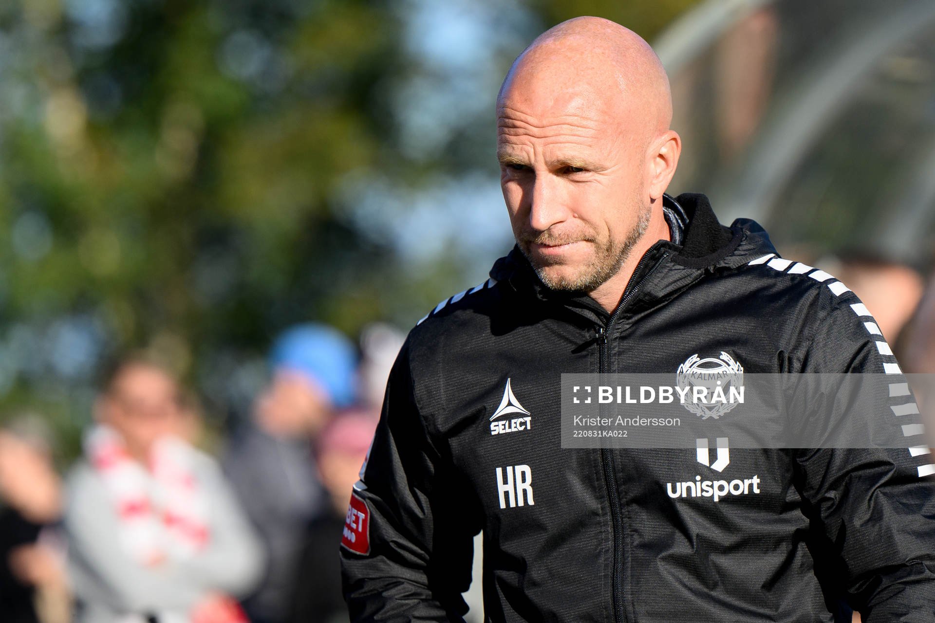 Kalmars tränare Henrik Rydström före fotbollsmatchen i