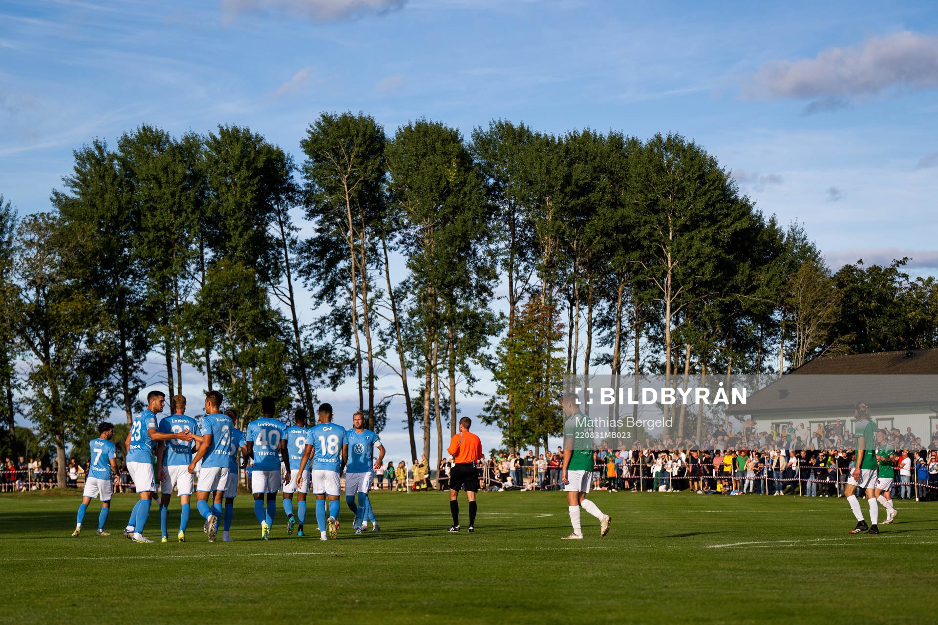 Malmö FFs Patriot Sejdiu jublar med lagkamrater