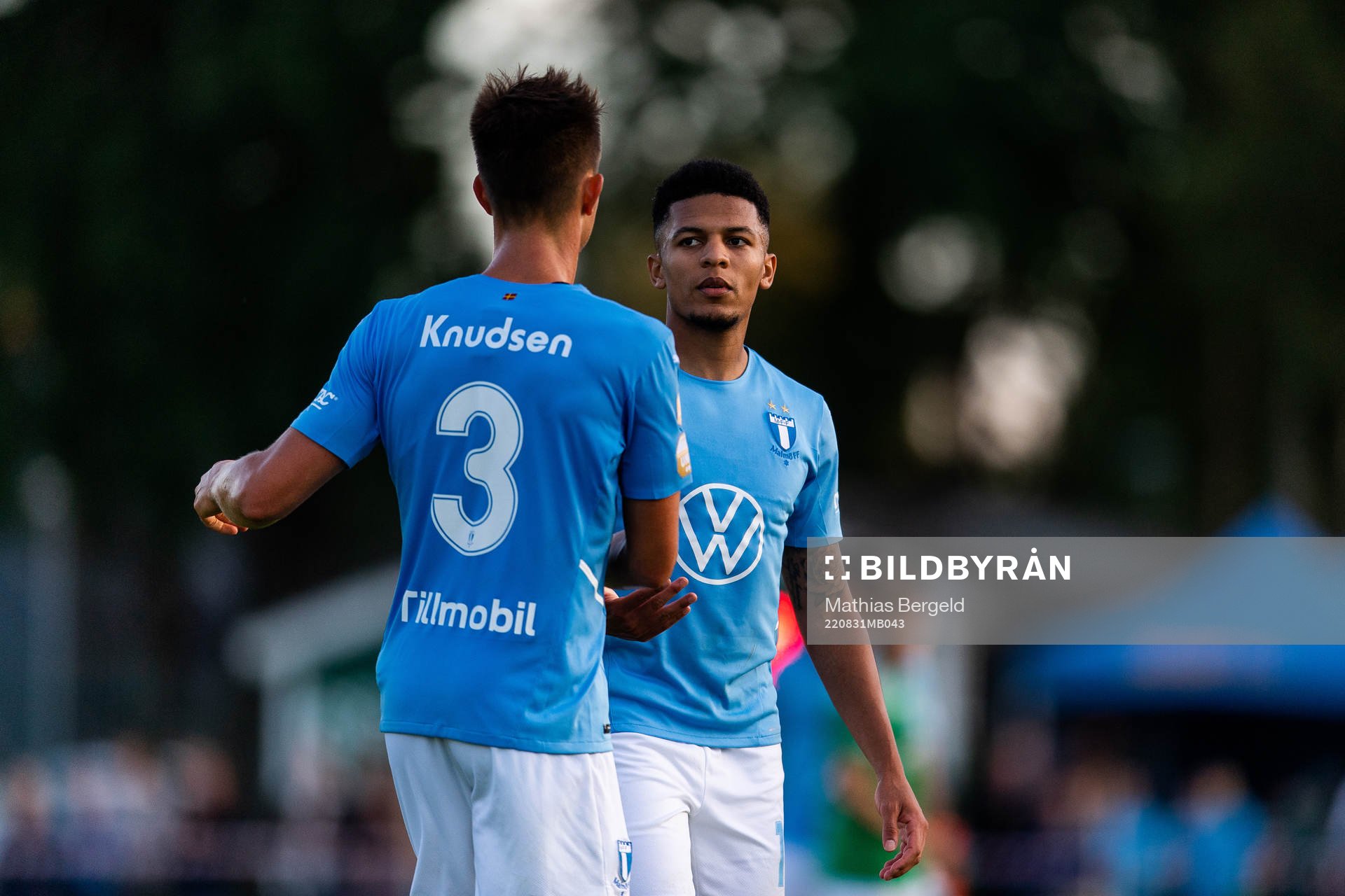 Malmö FFs Jonas Knudsen och Romain Gall