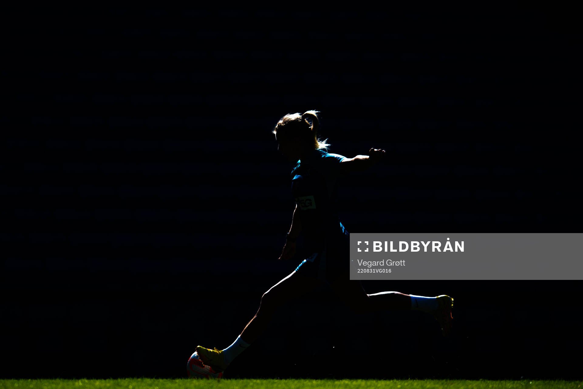Ada Hegerberg of the Norwegian women's national football team during a training session on August 31, 2022 in Oslo. 
