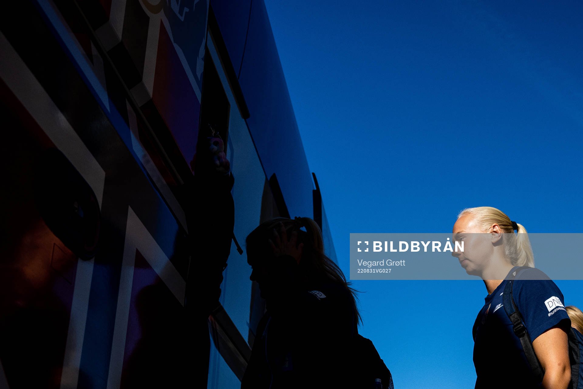 Sara Hørte of the Norwegian women's national football team ahead of a training session on August 31, 2022 in Oslo. 