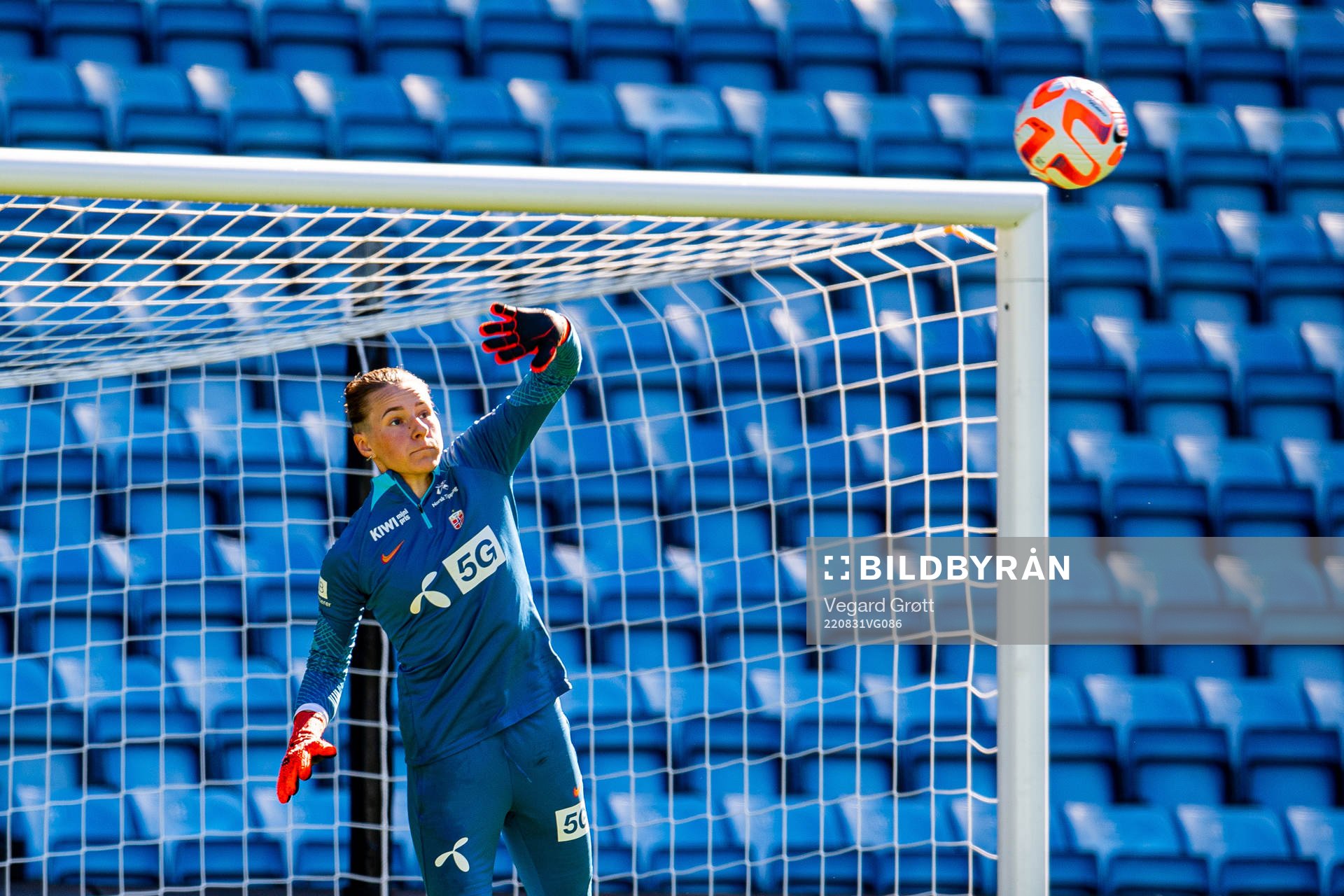 Goalkeeper Rugile Maria Rulyte of the Norwegian women's