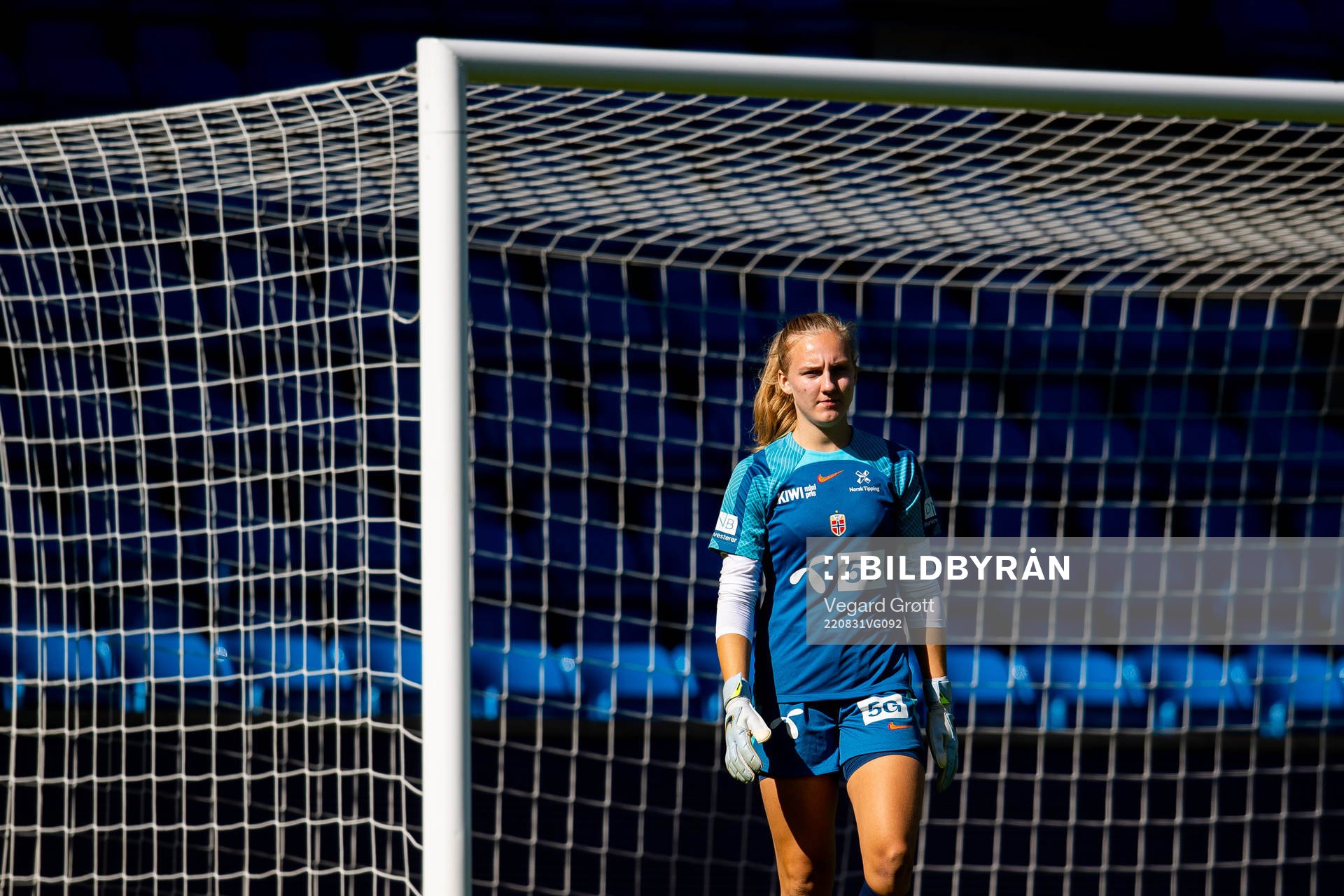 Goalkeeper Sunniva Skoglund of the Norwegian women's