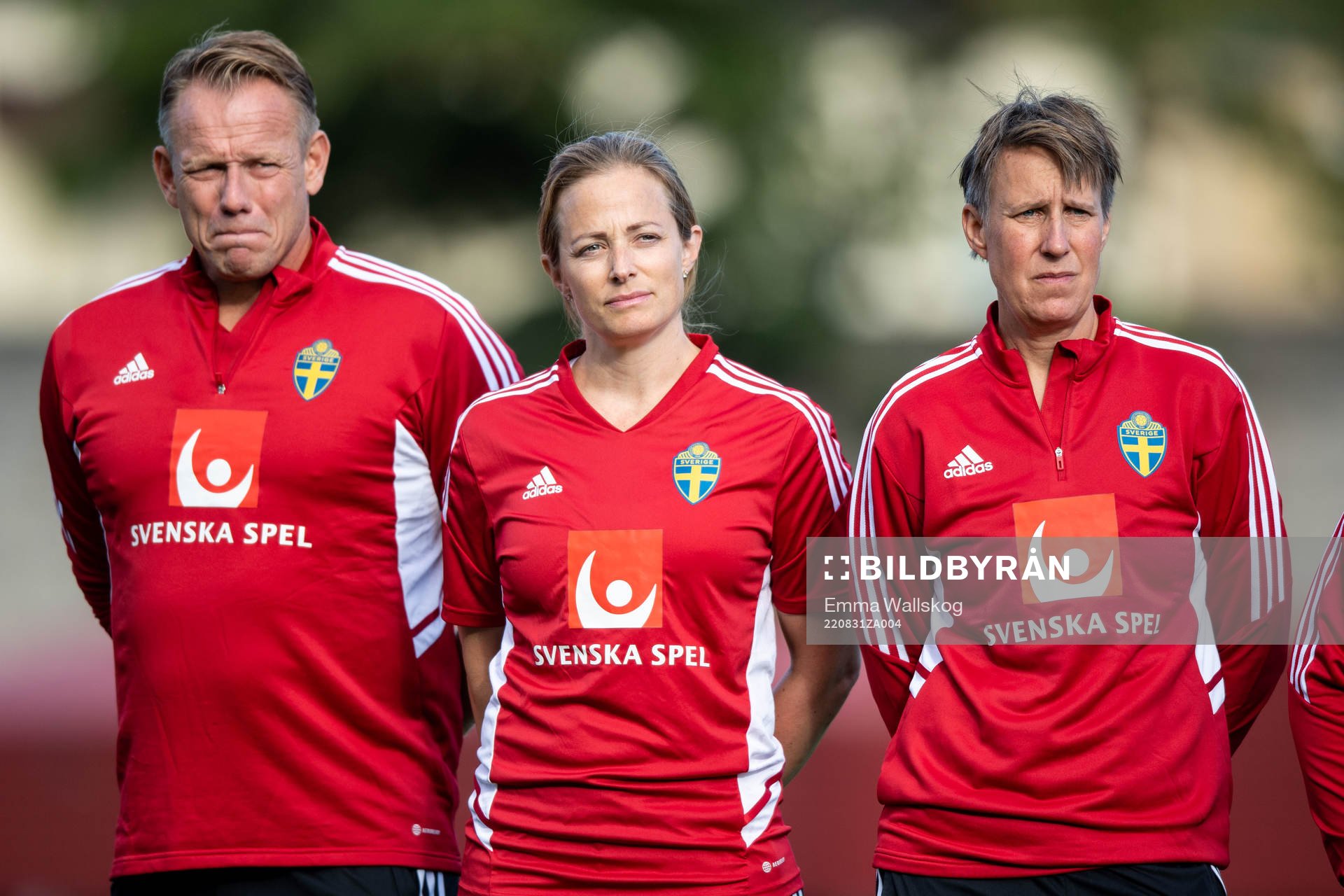 Stefan Dejemyr, head of security, Jenny Larsson, physio and