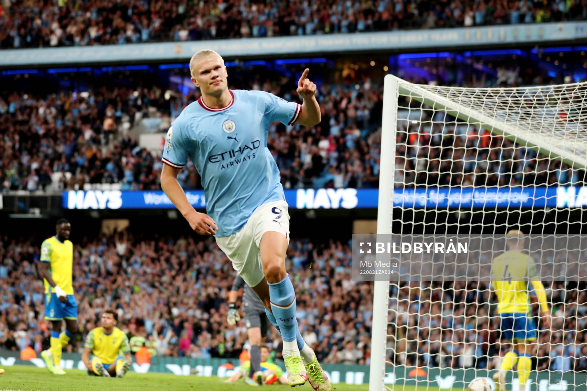 Erling Braut Haaland of Manchester City celebrates