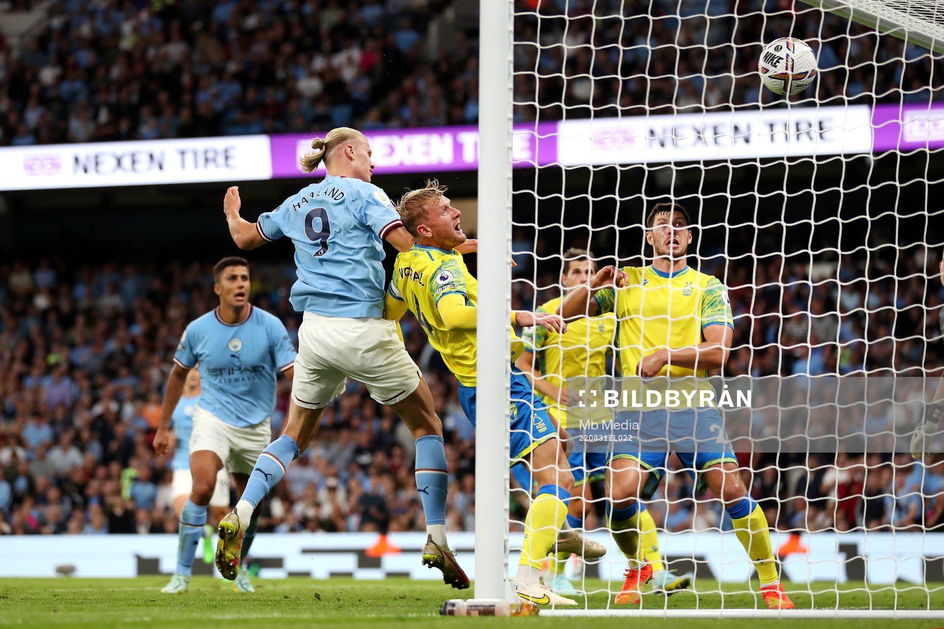 Erling Braut Haaland of Manchester City scores a goal