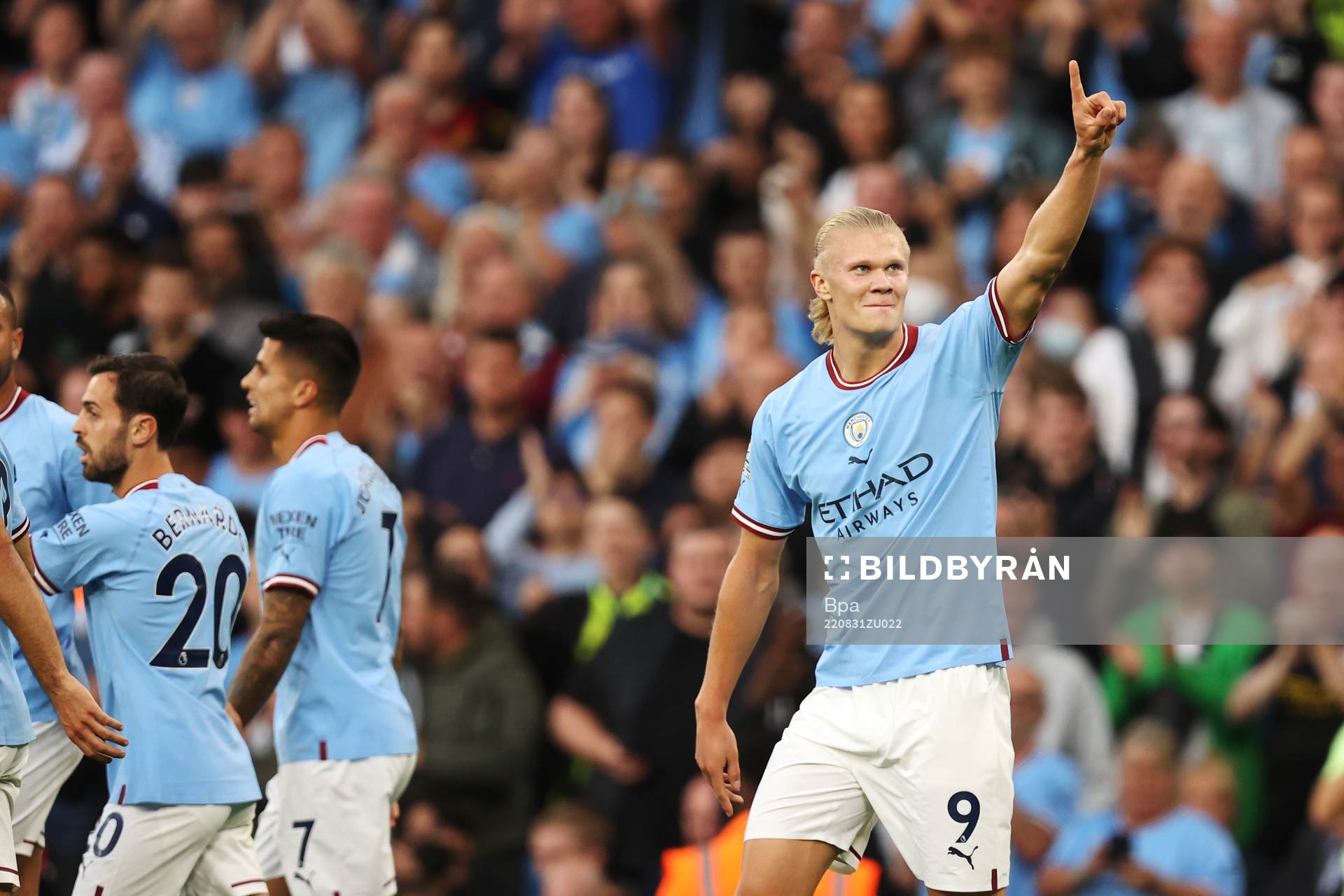 Erling Braut Haaland of Manchester City celebrates