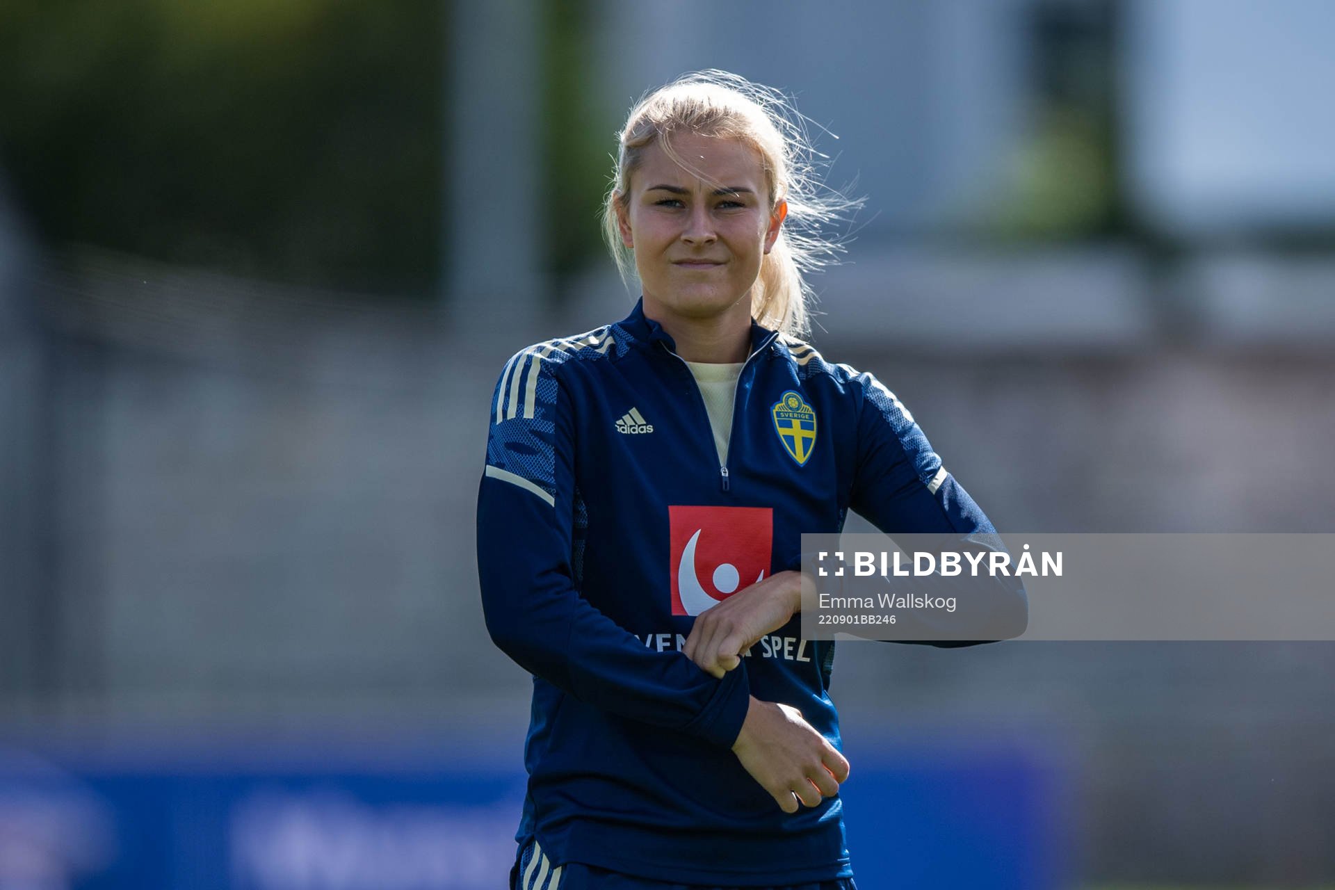 Amanda Nilden during a training session with the women's national football team on September 1, 2022 in Visby. 
