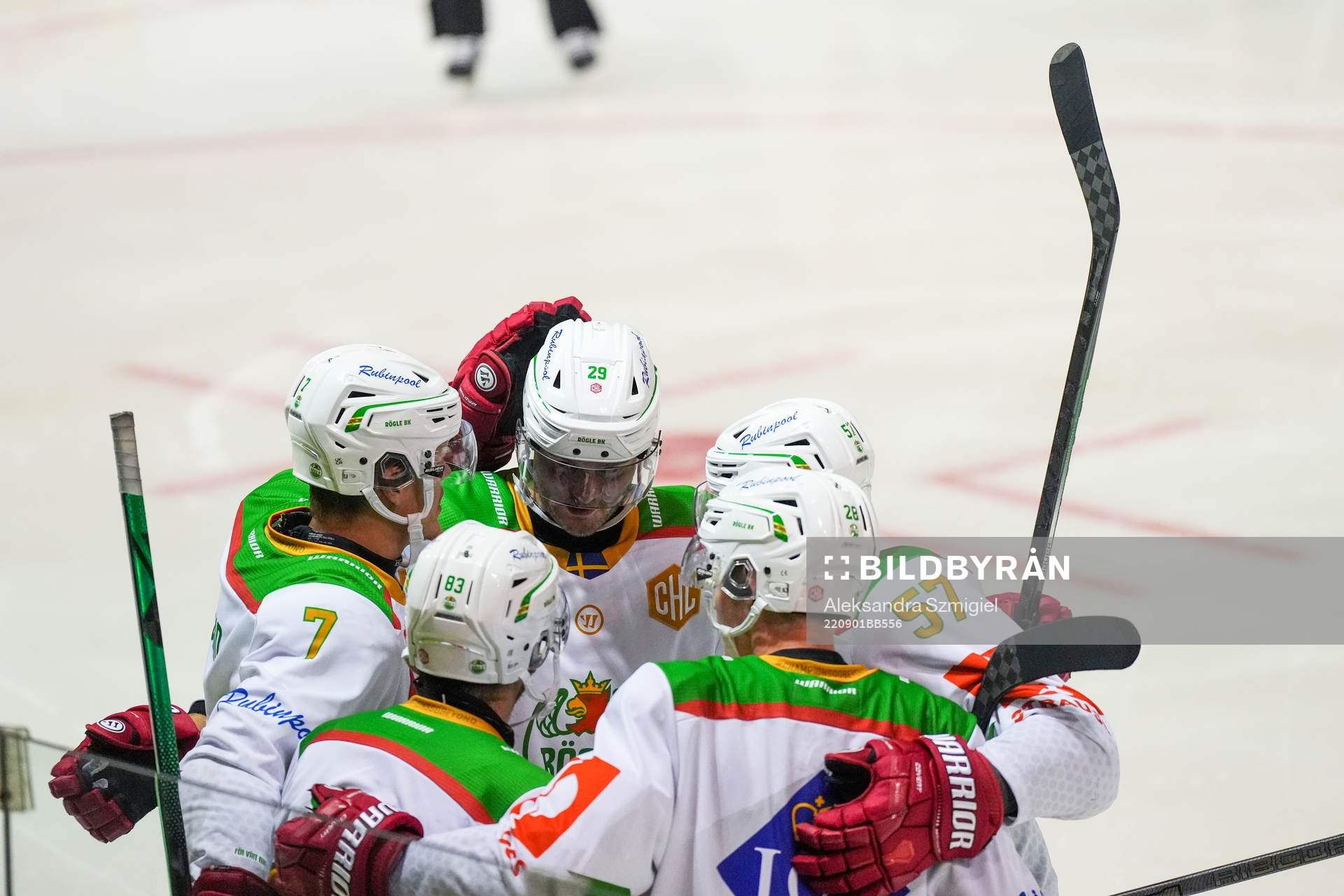 Players of Rögle celebrate