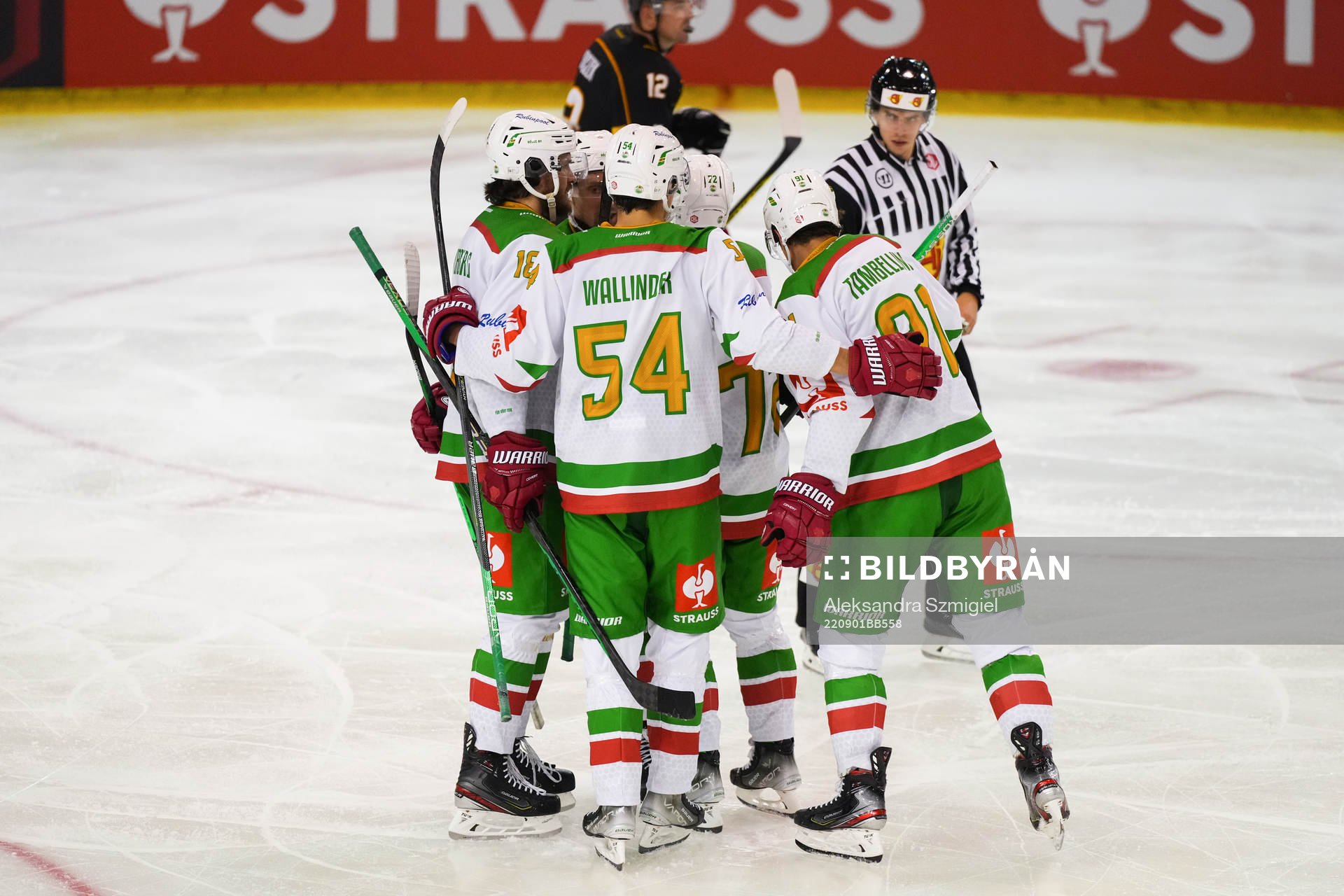 Players of Rögle celebrate