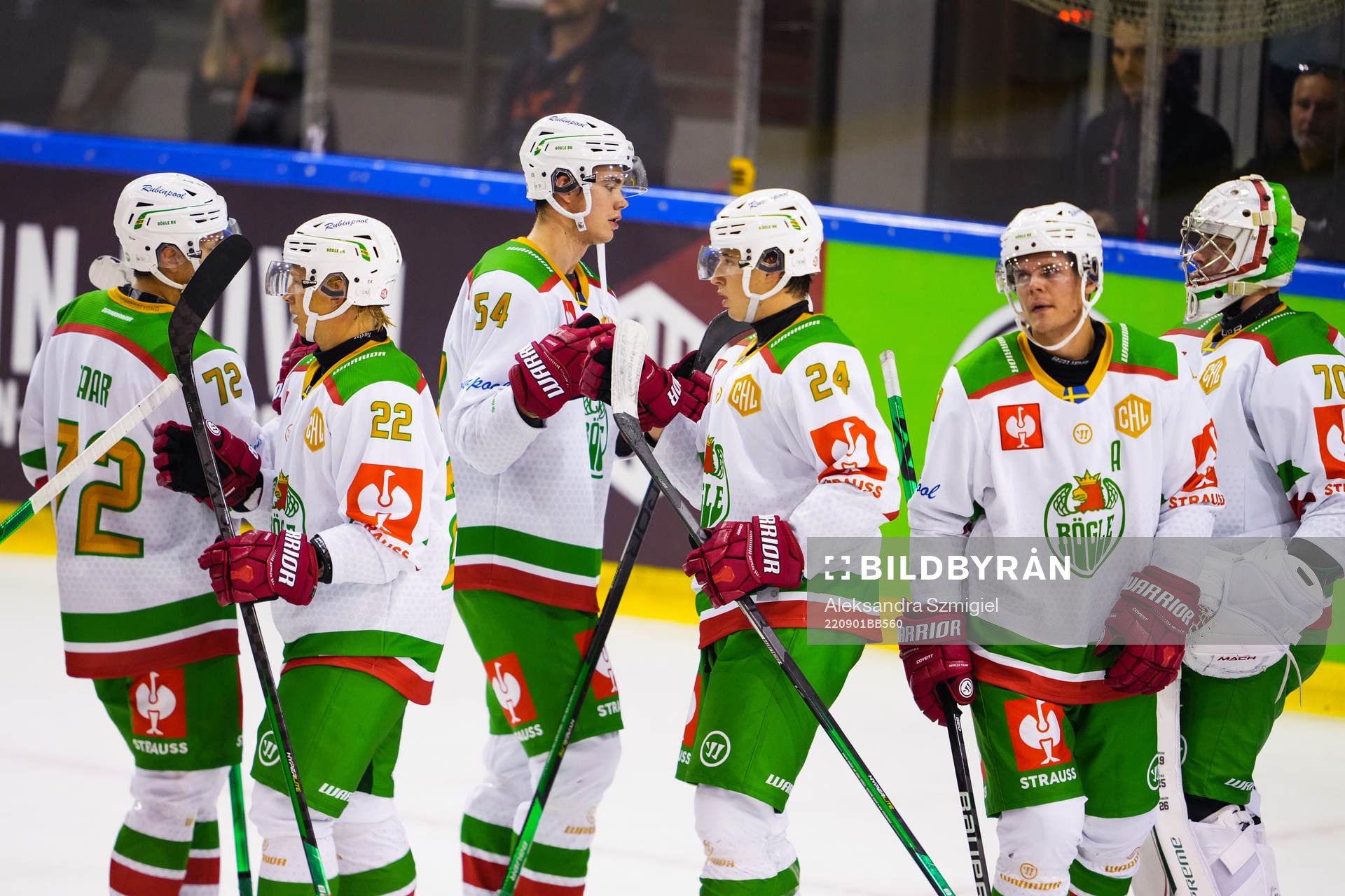 Players of Rögle celebrate