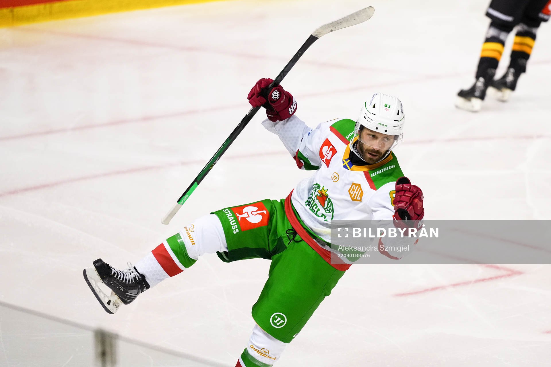 Riley Sheen of Rögle celebrates