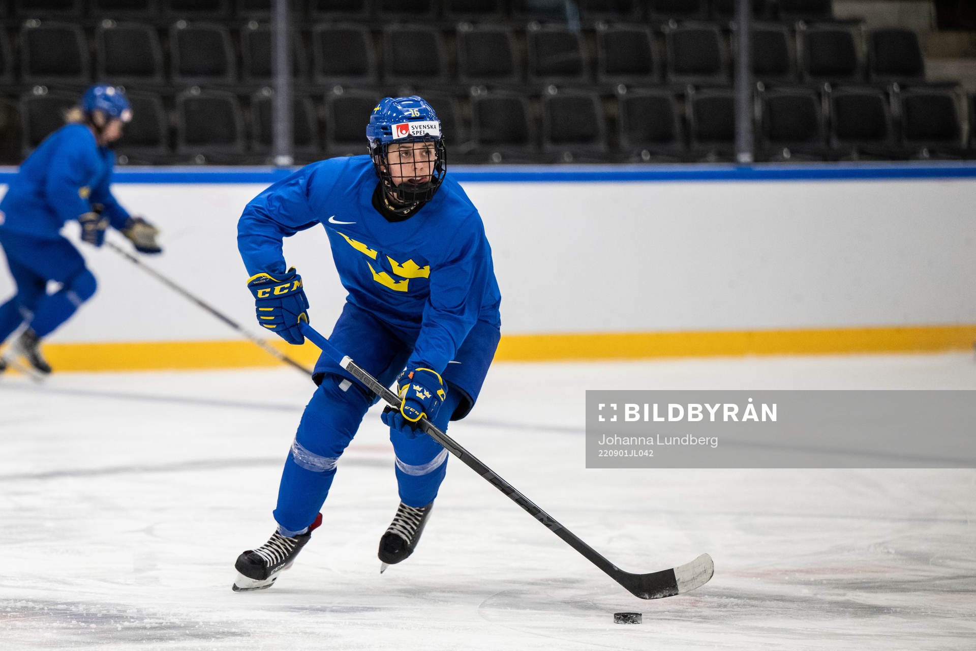 Linnea Johansson of Sweden at a practice session