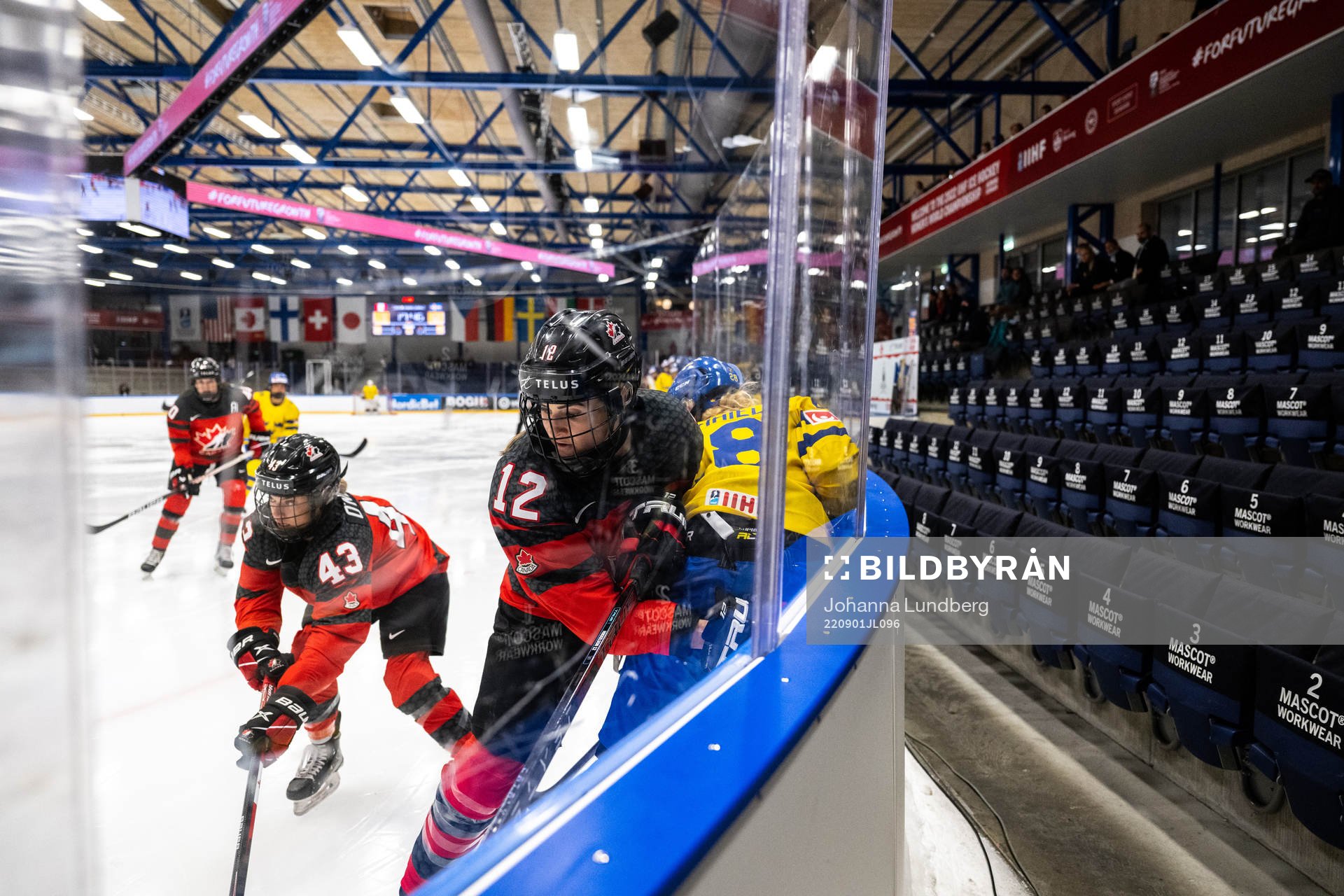 Meaghan Mikkelson of Canada Ebba Berglund of Sweden