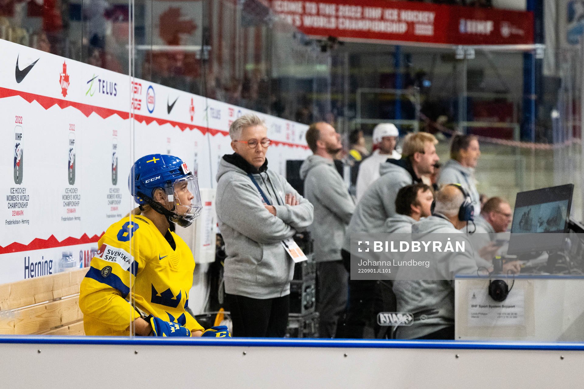 Ebba Berglund of Sweden in the penalty box