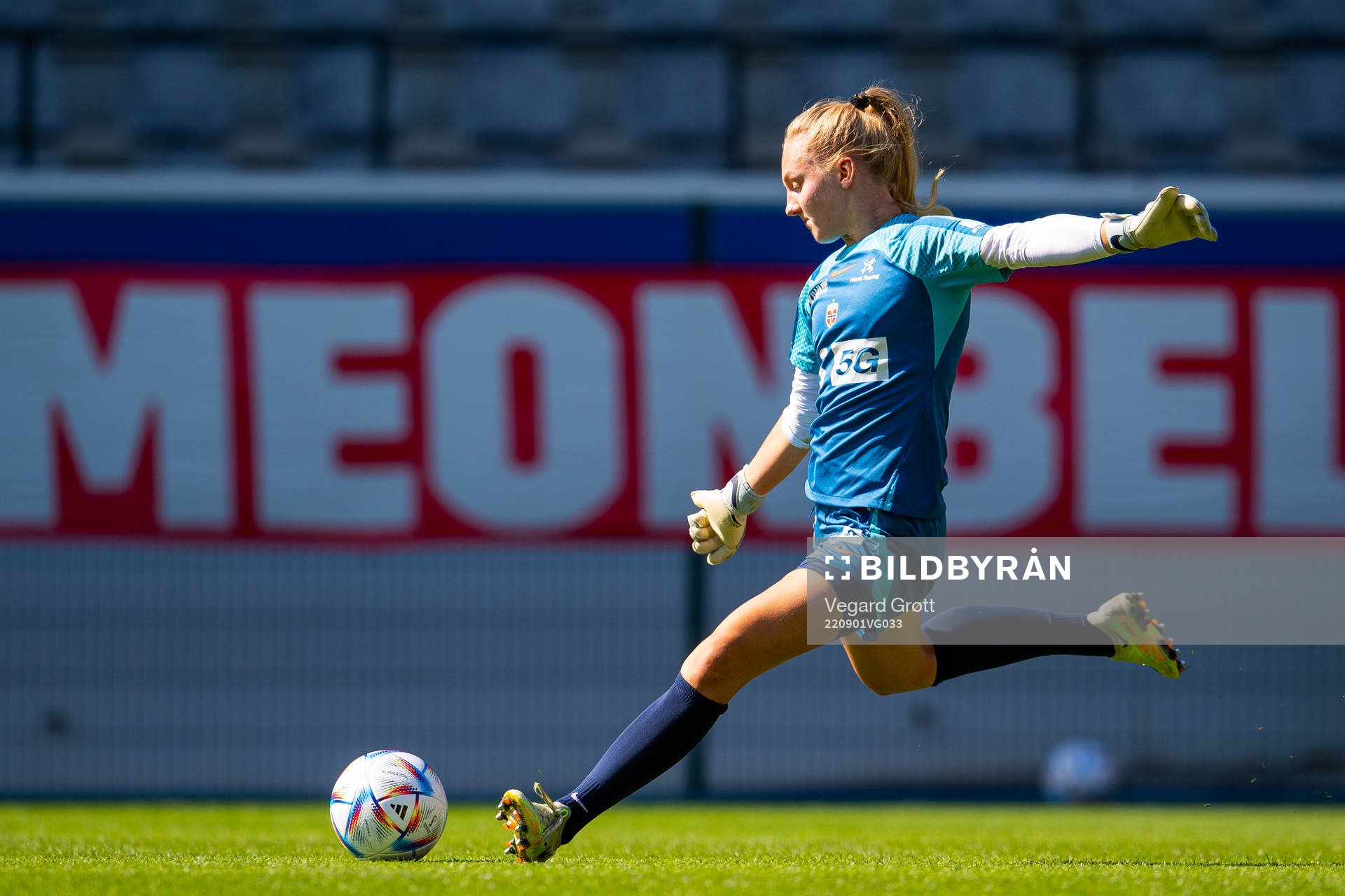 Goalkeeper Sunniva Skoglund of the Norwegian women's