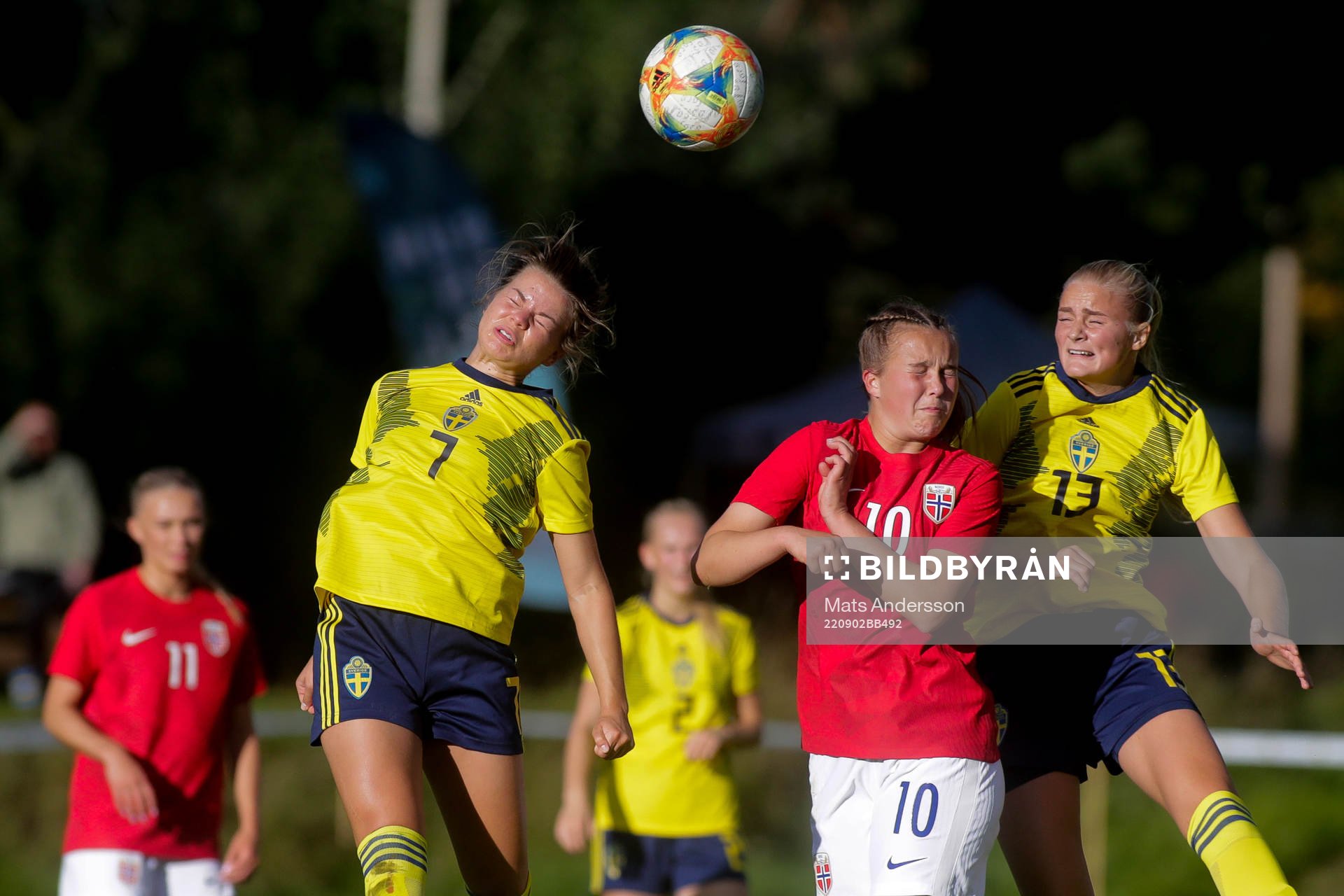 Sveriges Chloe Eriksson och Hanna Stenberg och Norges Cille