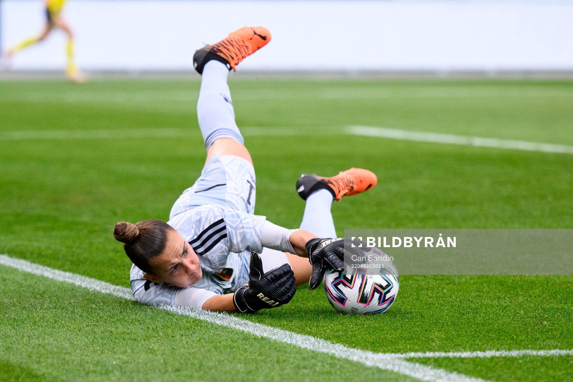 Goalkeeper Femke Bastiae of Belgium
