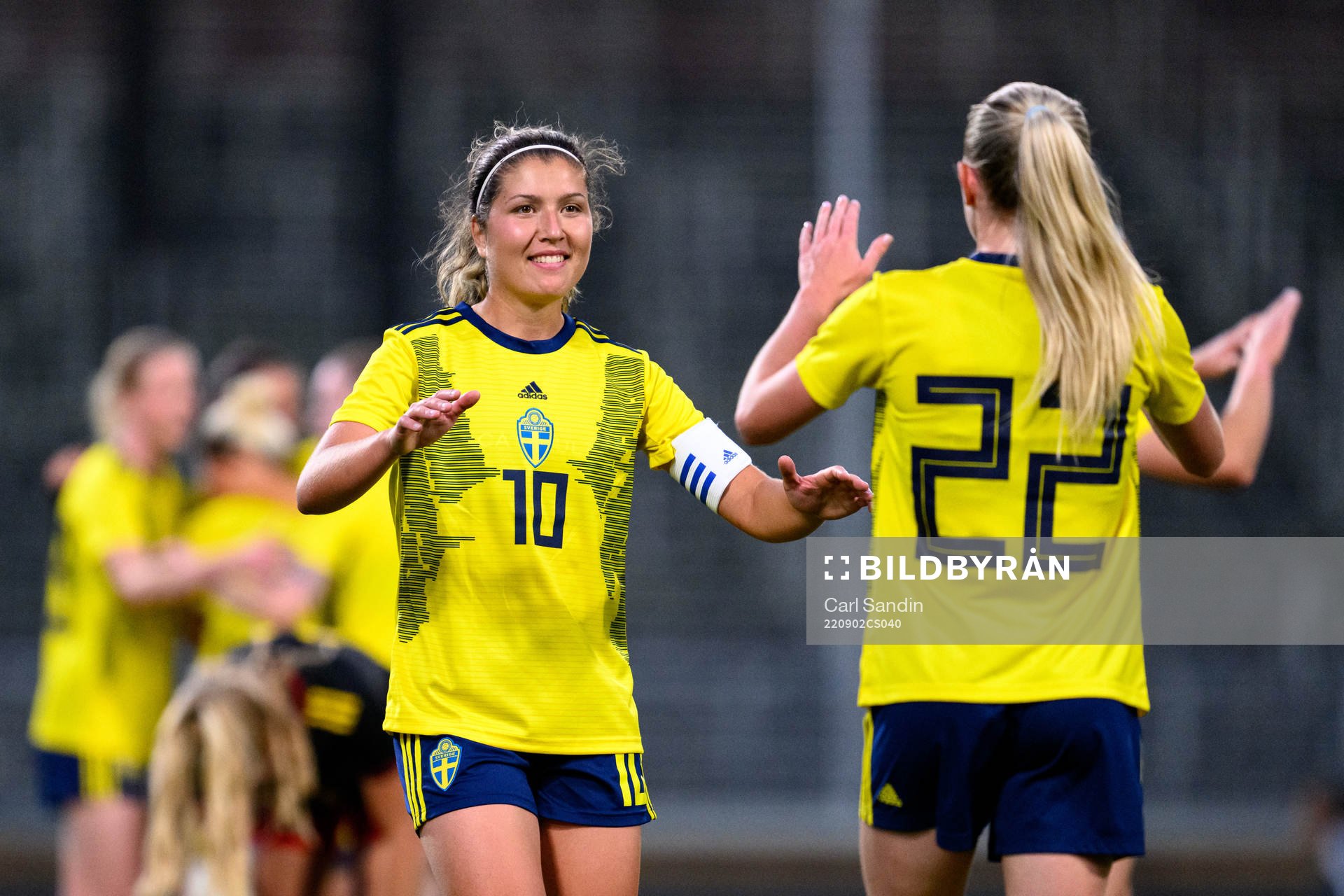 Loreta Kullashi of Sweden celebrates