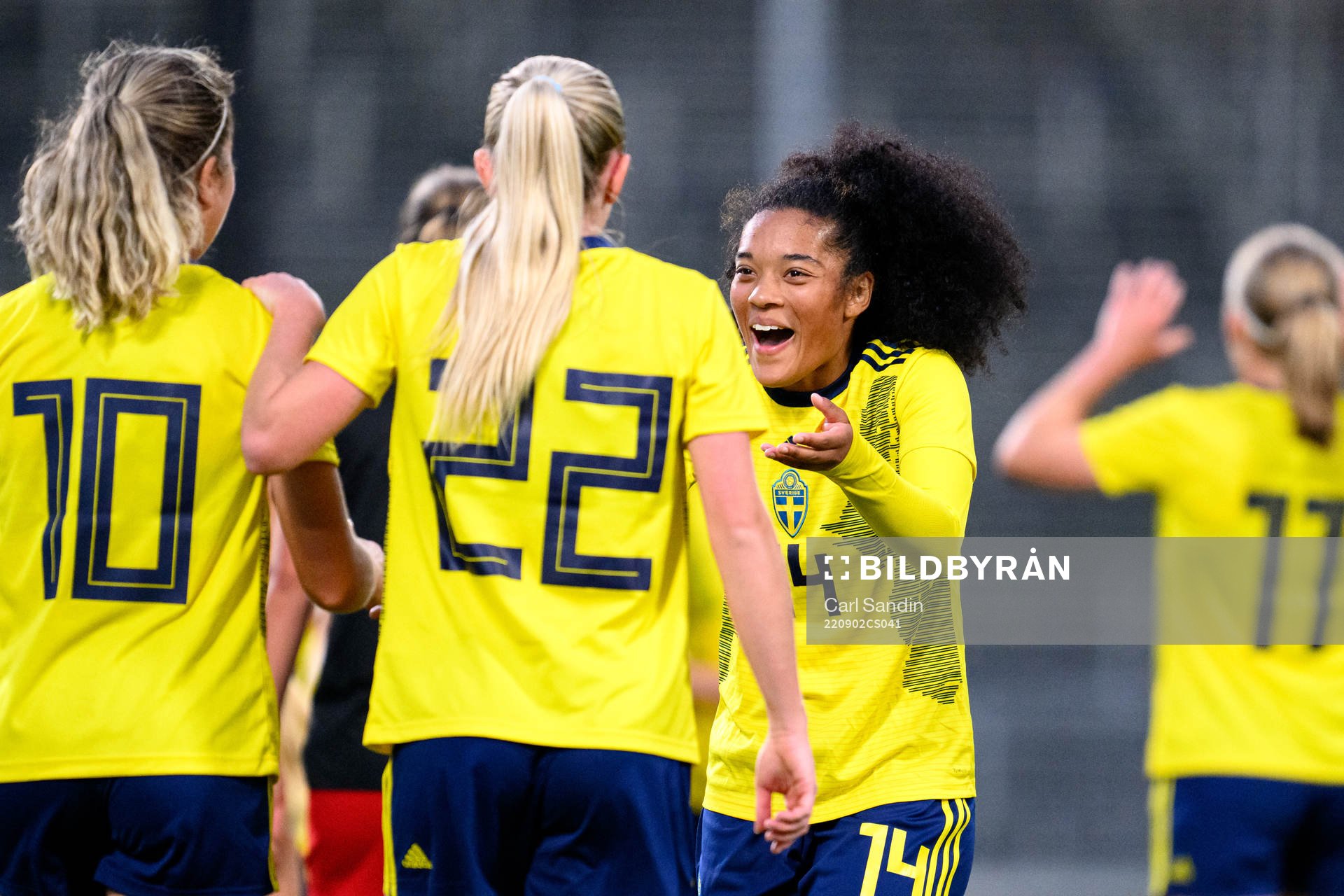Evelina Duljan of Sweden celebrates
