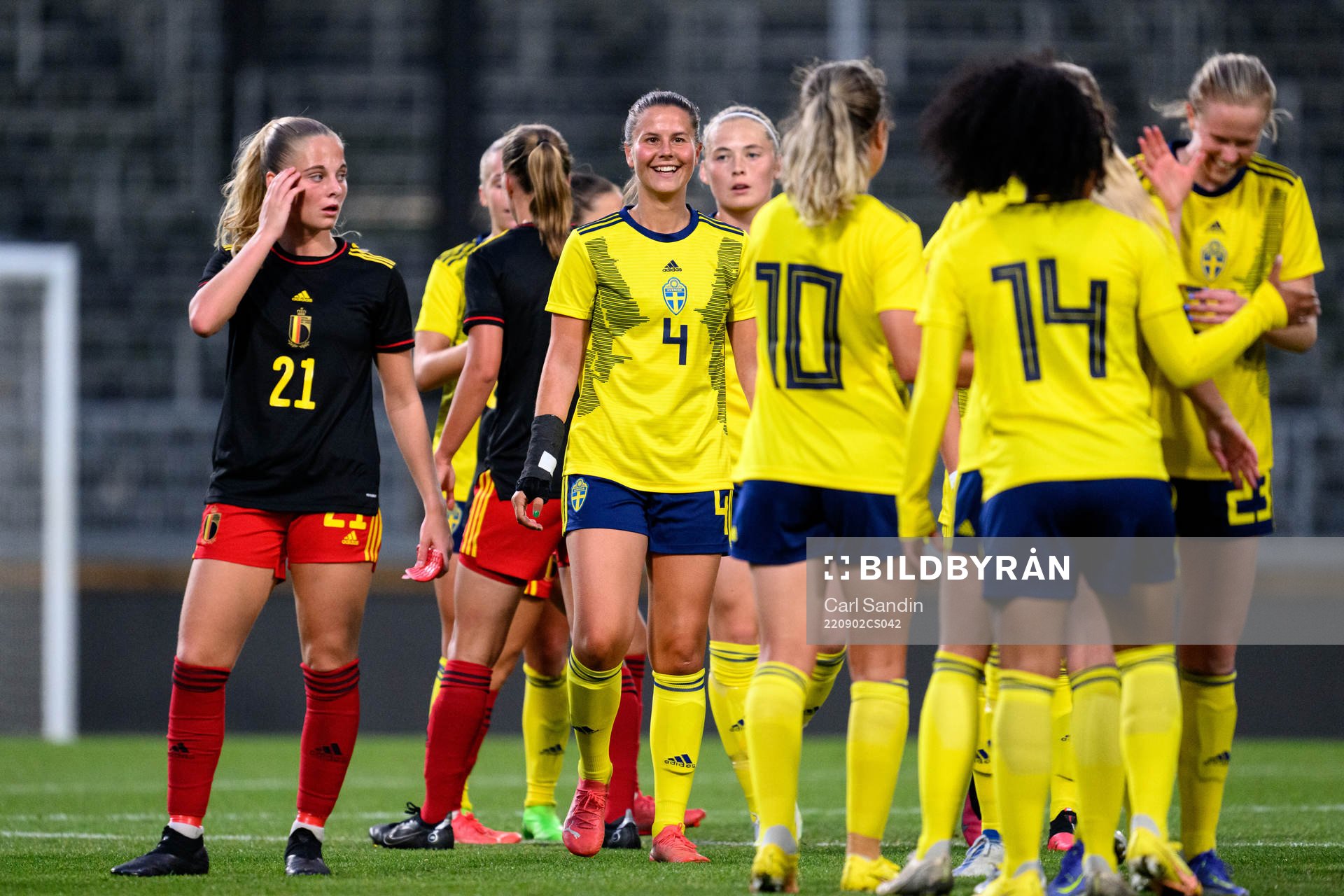 Josefin Harrysson of Sweden celebrates