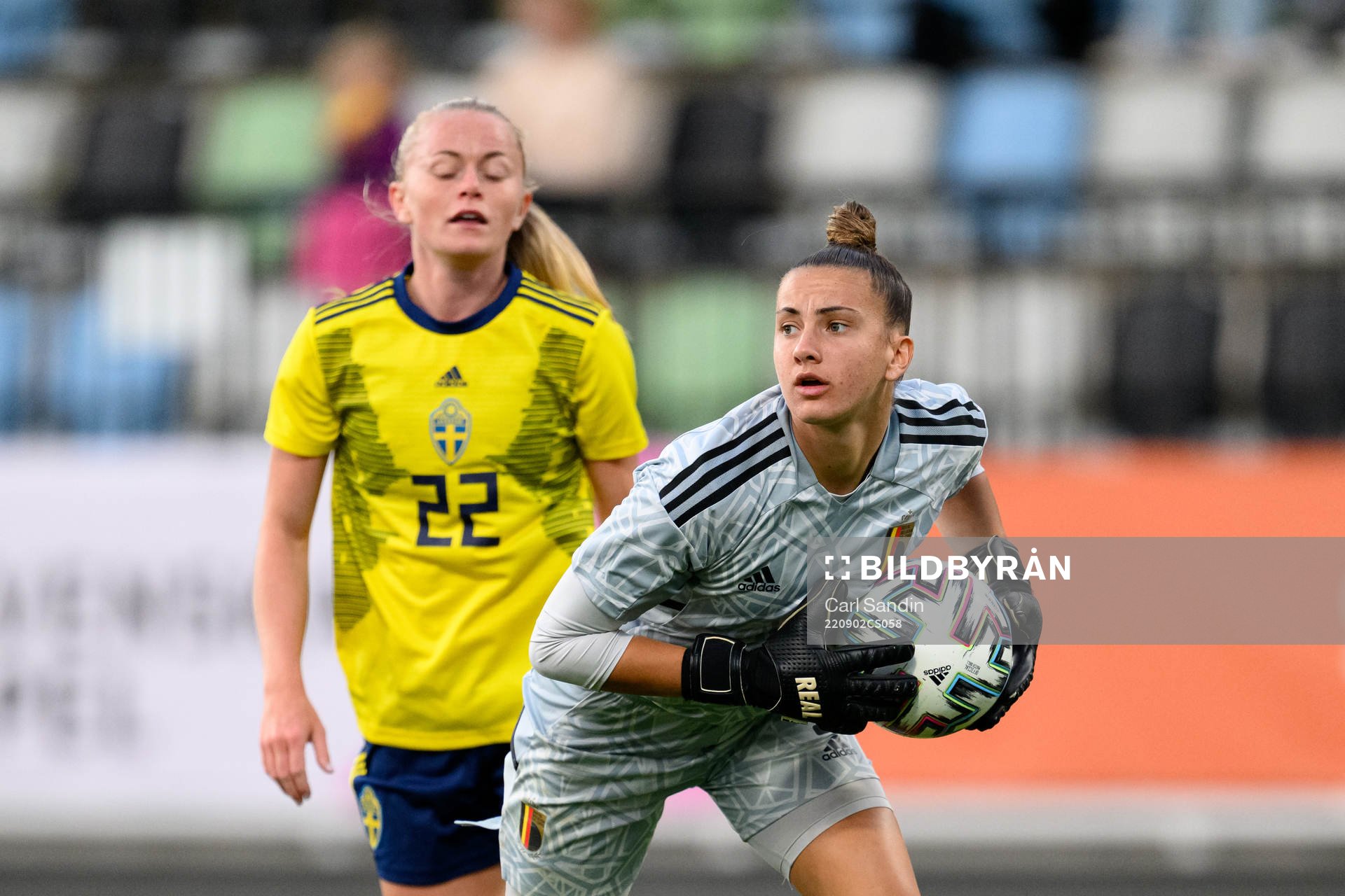 Goalkeeper Femke Bastiaen of Belgium