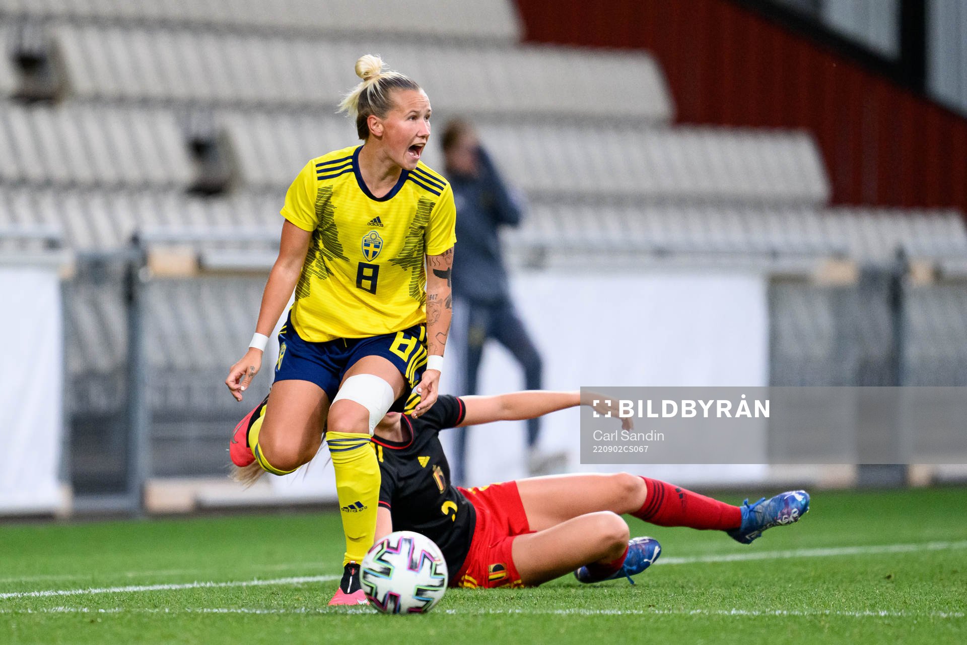 Marika Bergman Lundin of Sweden reacts
