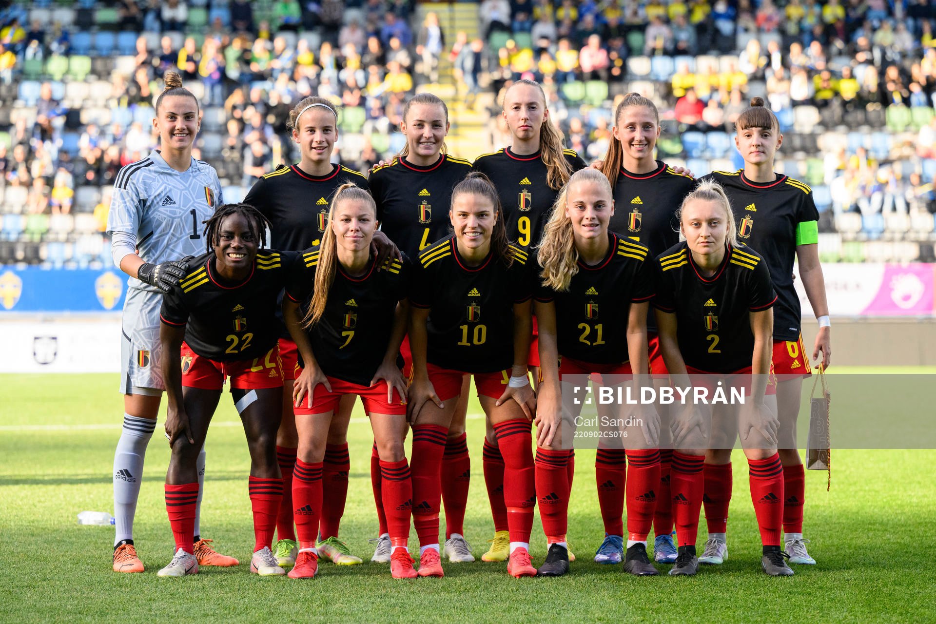 The starting eleven of Belgium