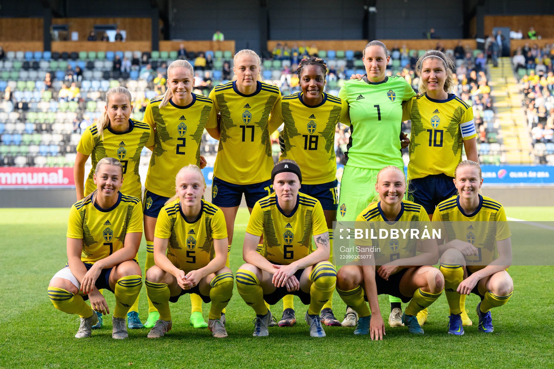 The starting eleven of Sweden