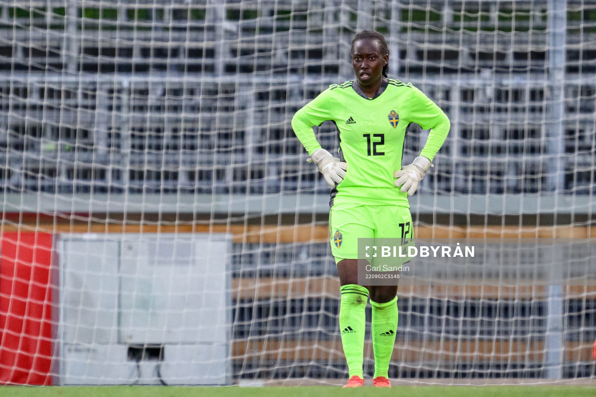 Goalkeeper Angel Mukasa of Sweden