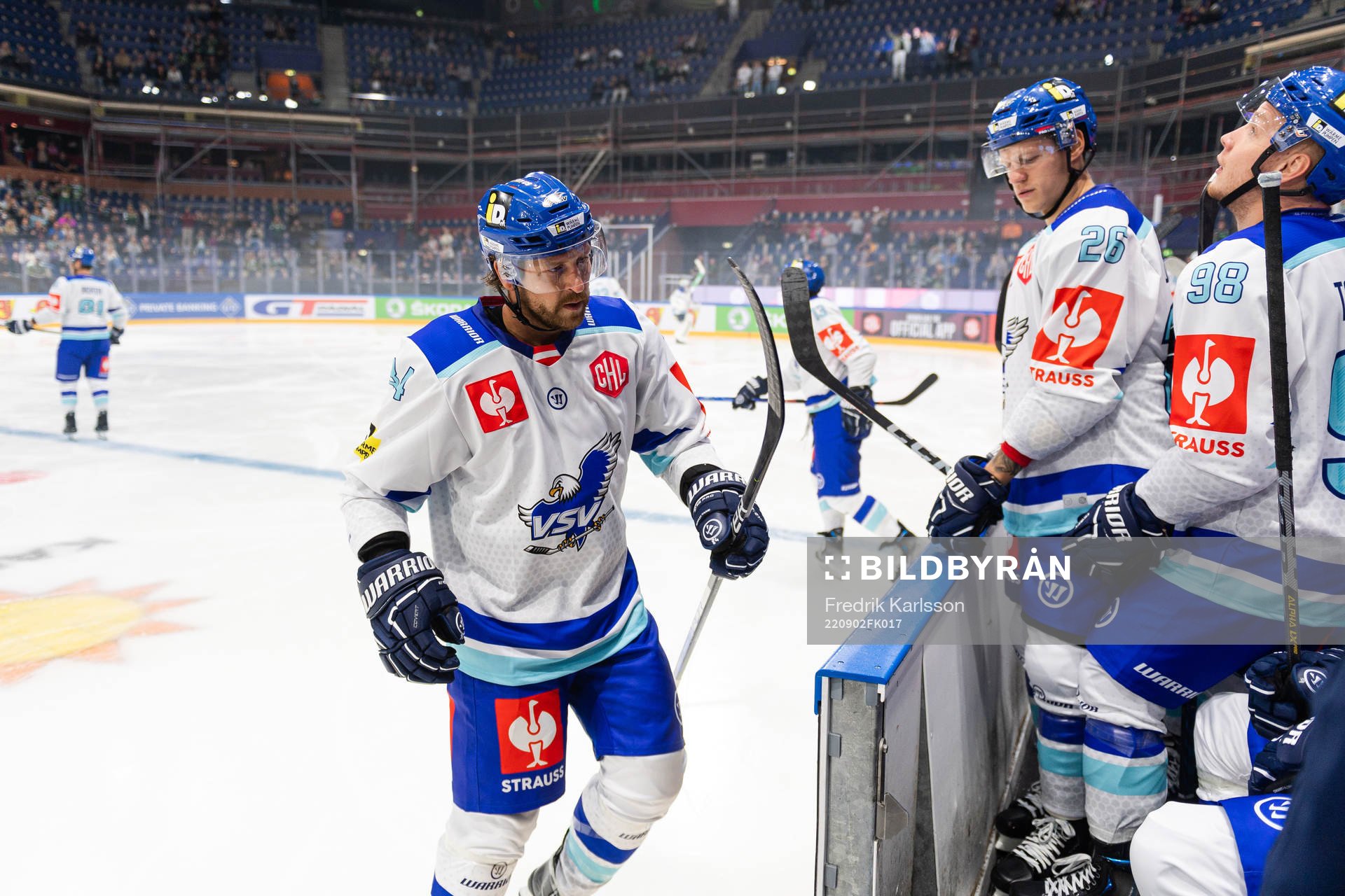 Andrew Desjardins of Villach looks dejected