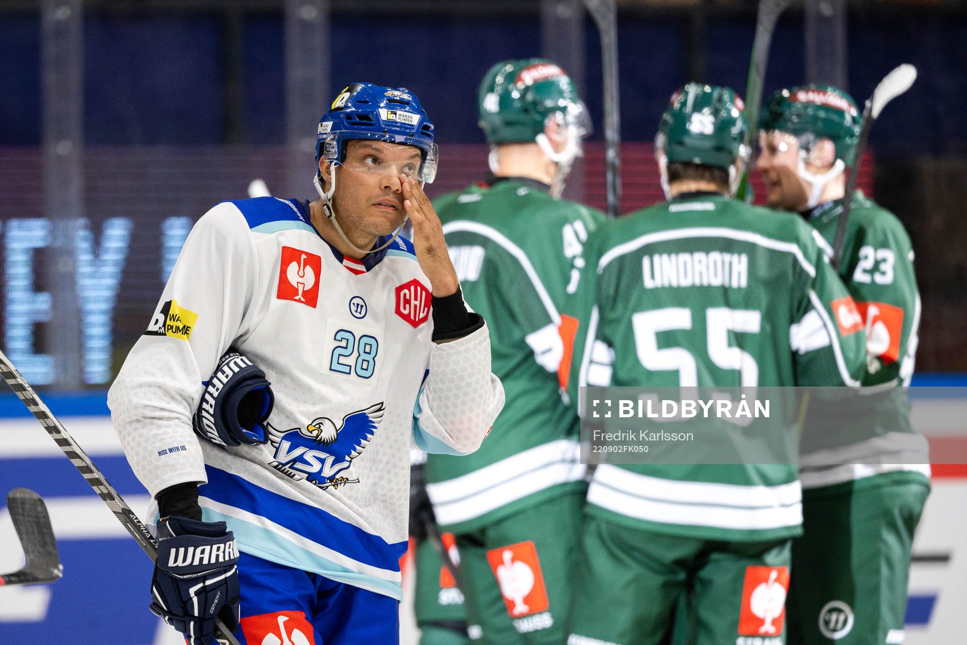 Derek Joslin of Villach looks dejected