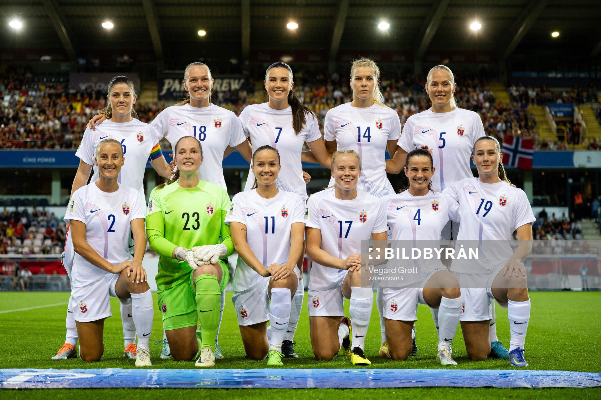 Players of Norway pose for a team photo