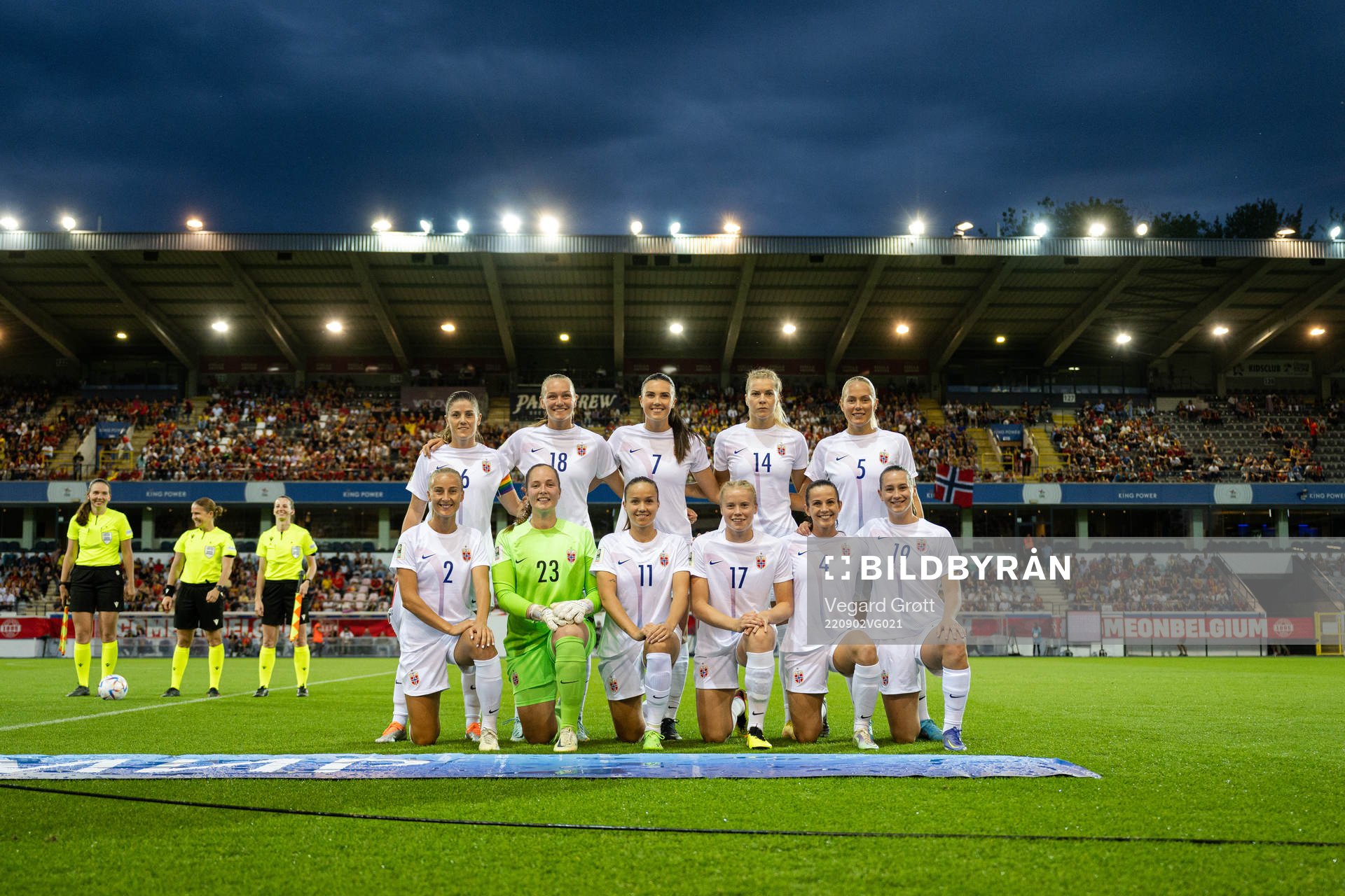 Players of Norway pose for a team photo