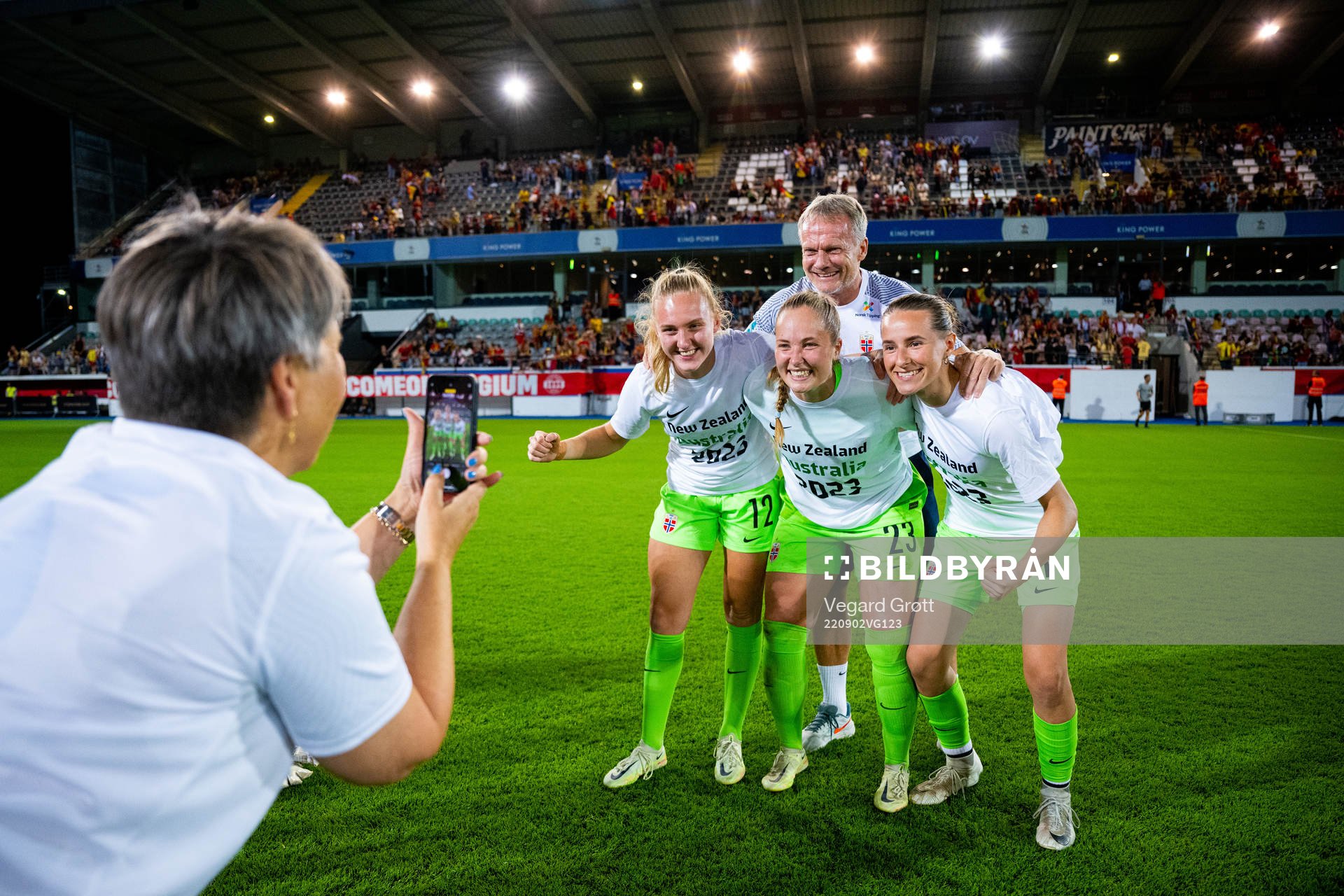 Goalkeepers Sunniva Skoglund, Aurora Mikalsen and Rugile