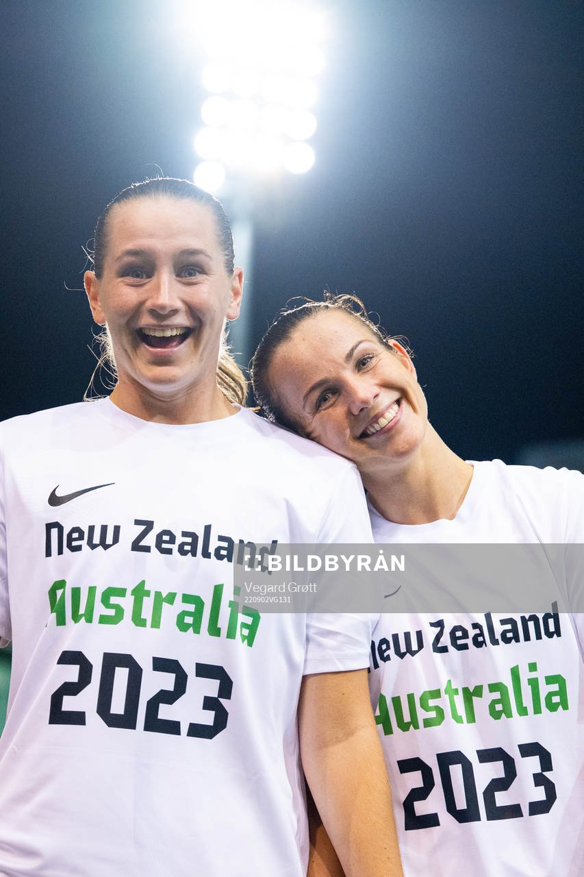 Elisabeth Terland and Tuva Hansen of Norway celebrate