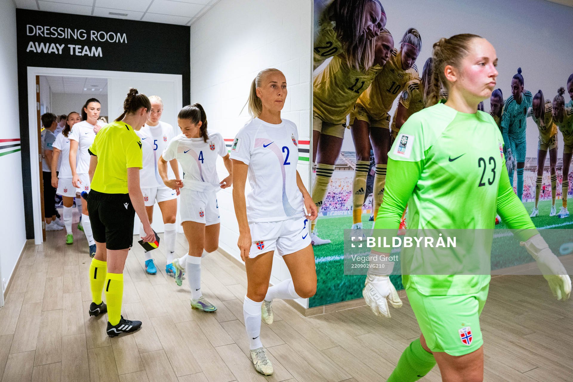Anja Sønstevold of Norway ahead of the FIFA Women's World Cup Qualifier football match between Belgium and Norway on September 2, 2022 in Leuven. 