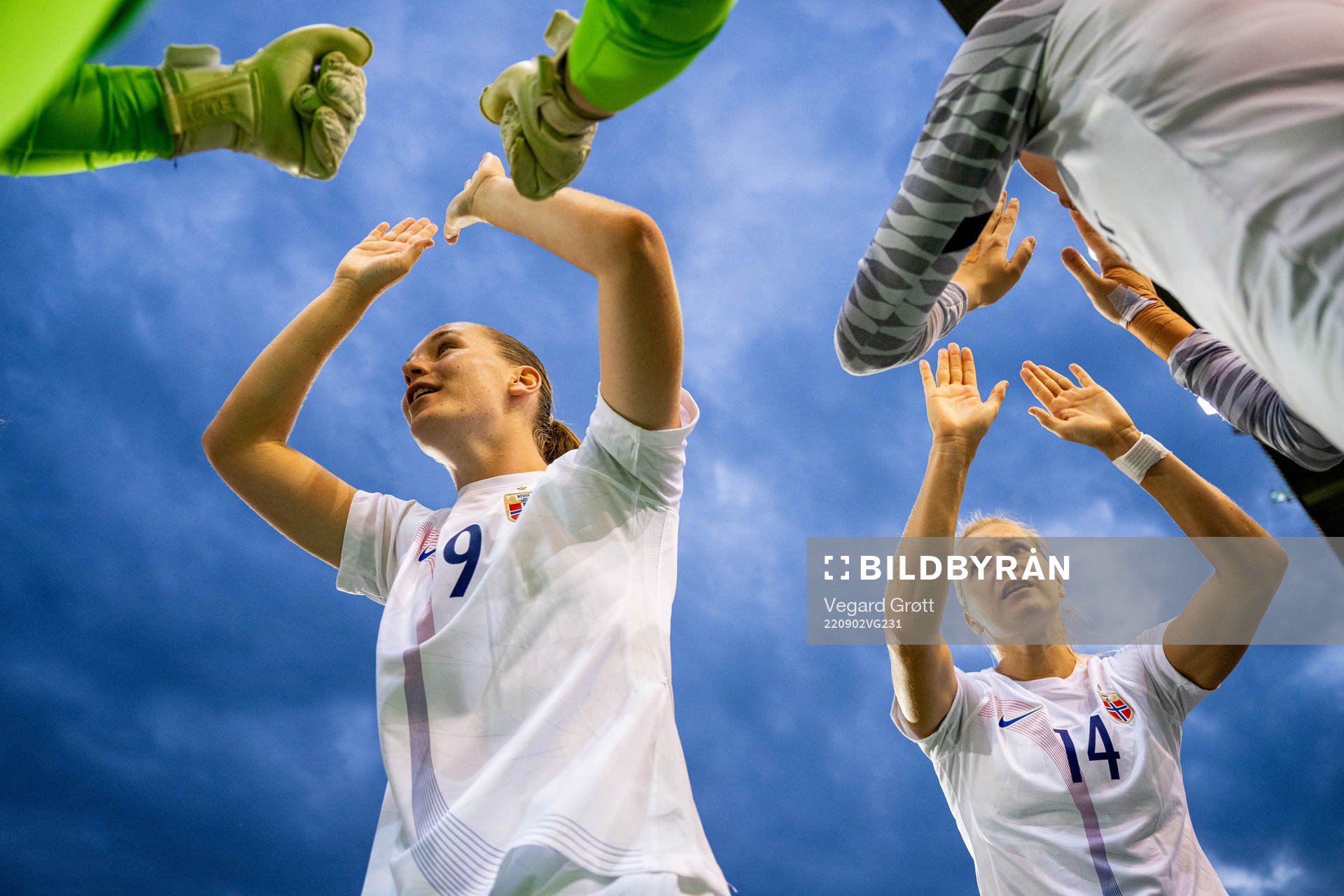 Elisabeth Terland and Ada Hegerberg of Norway