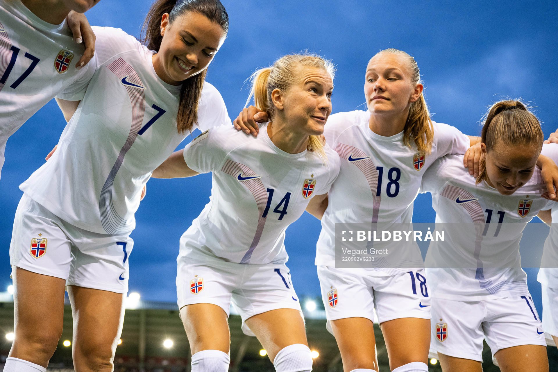 Ingrid Syrstad Engen, Ada Hegerberg, Frida Maanum and Guro
