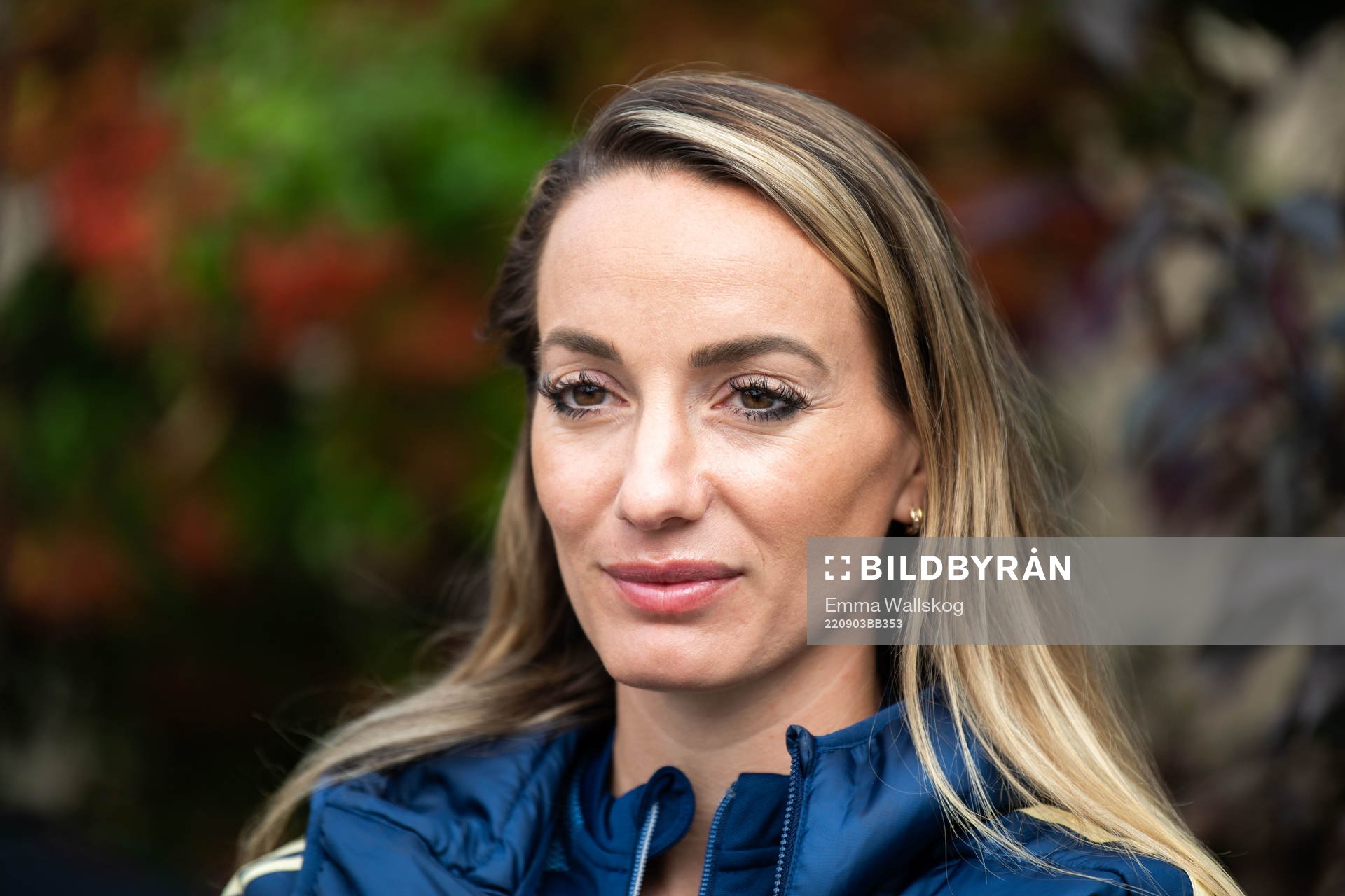 Kosovare Asllani is interviewed by the media