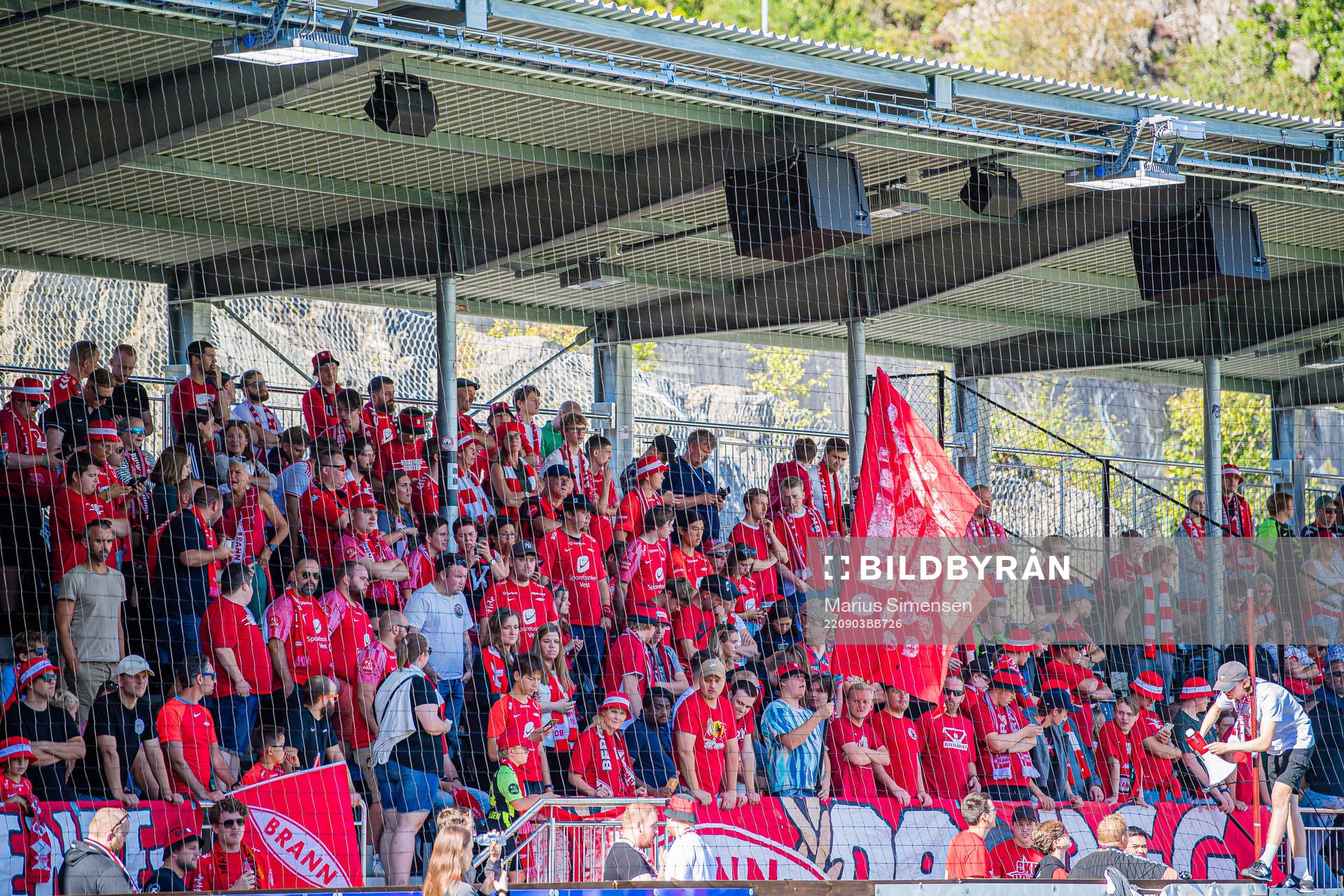 Spectators in the stands