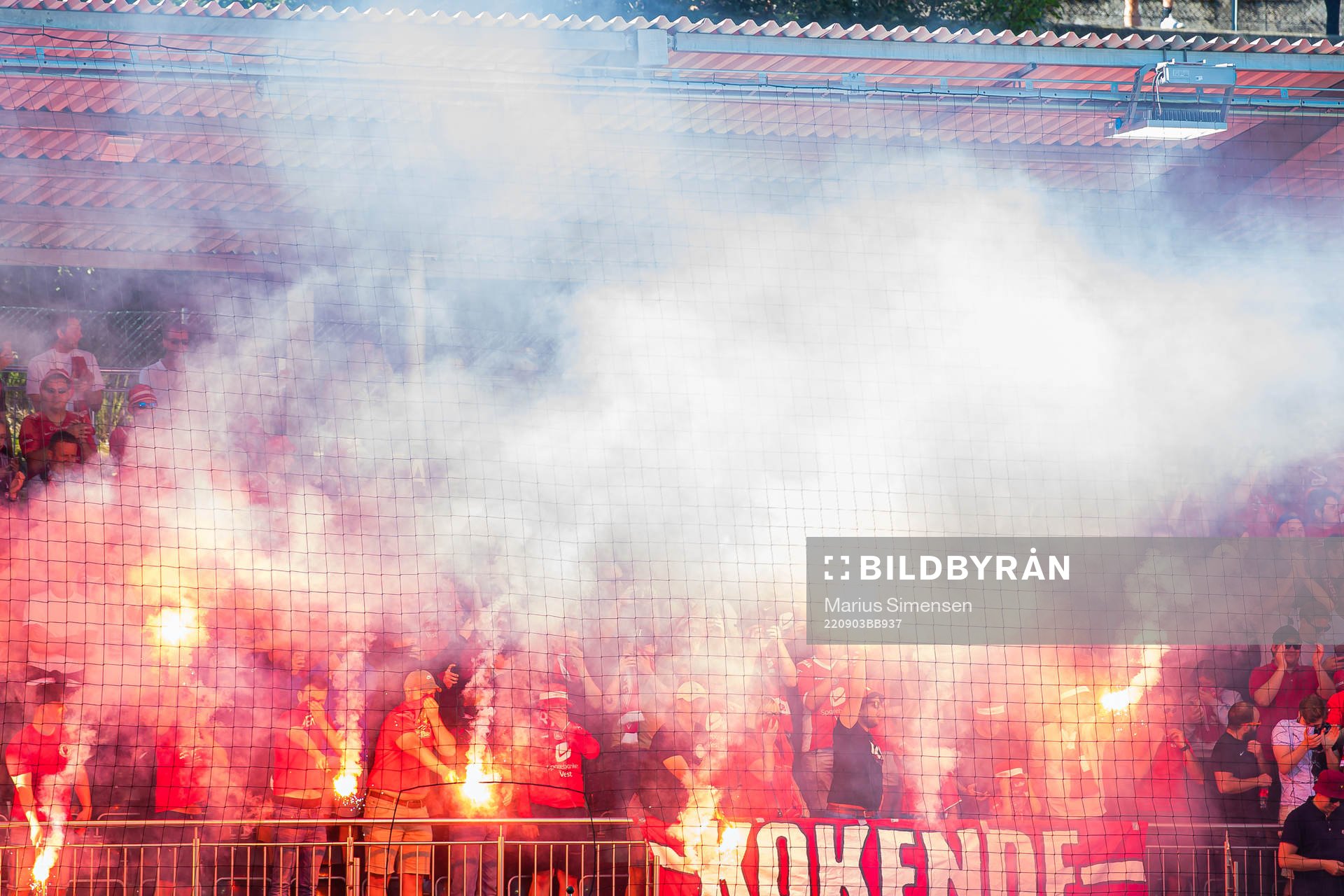 Spectators in the stands