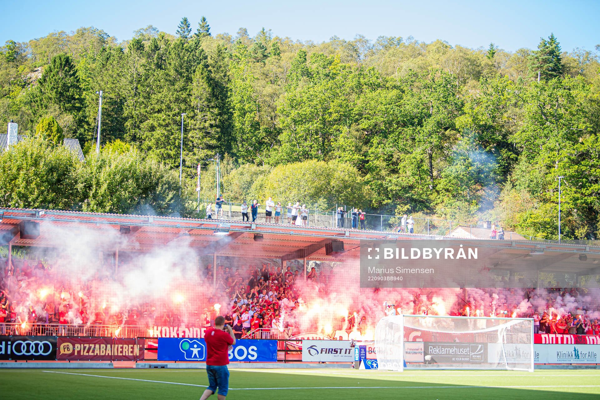 Spectators in the stands
