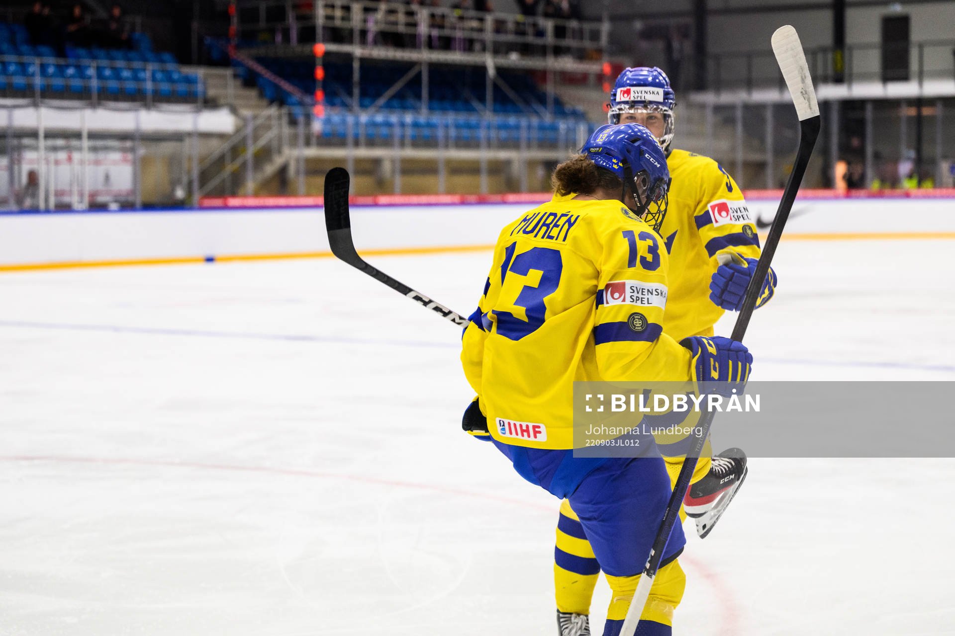 Emma Murén of Sweden celebrates