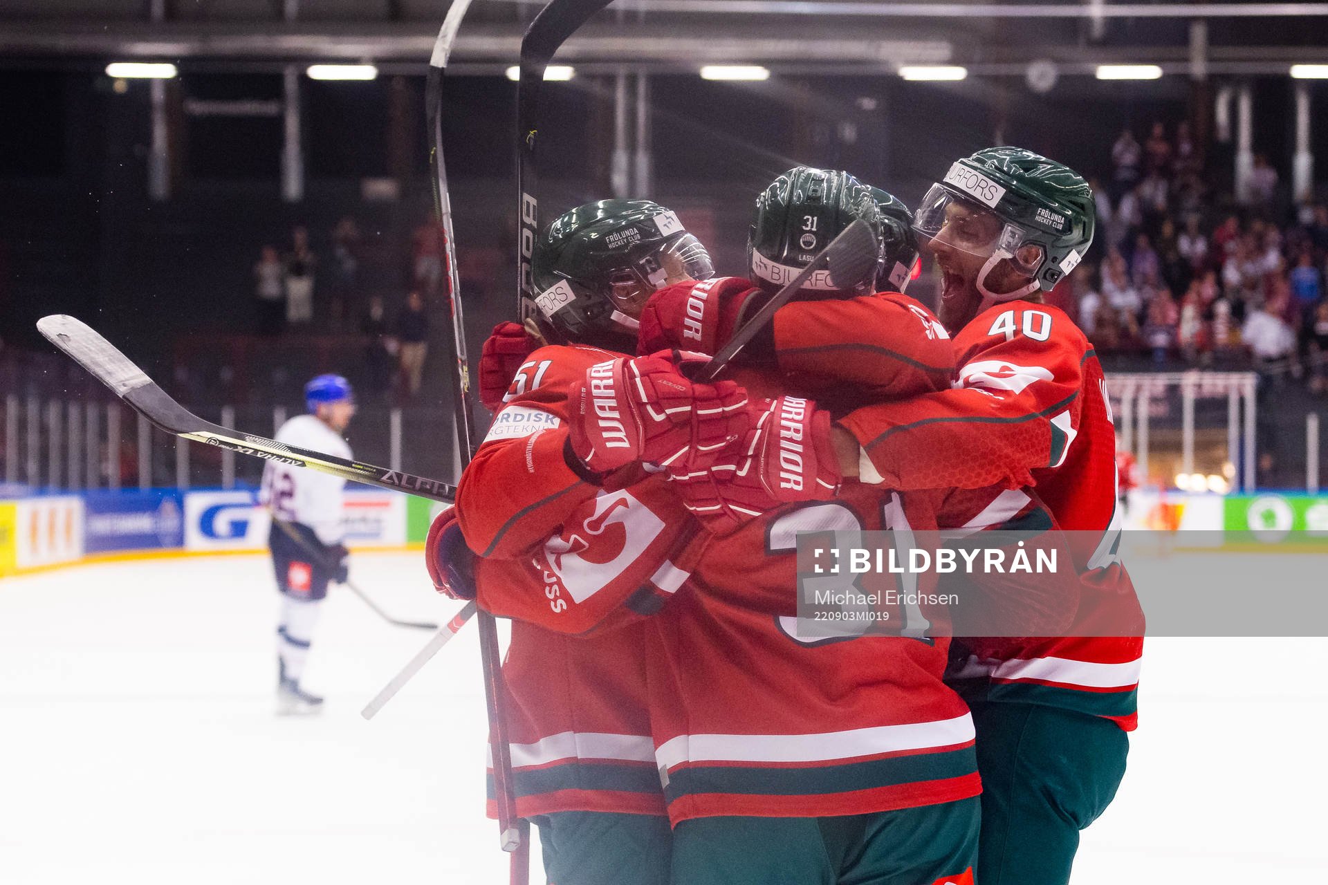 Mats Rosseli Olsen of Frölunda celebrates scoring 2-0