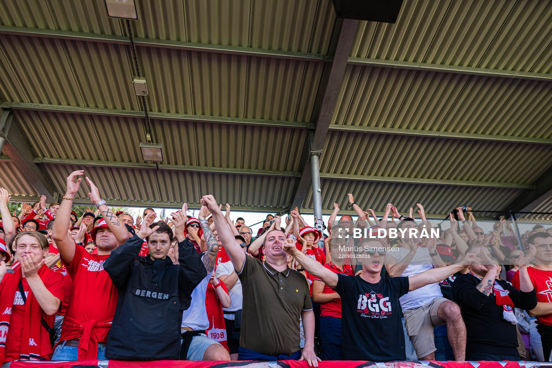 Spectators in the stands