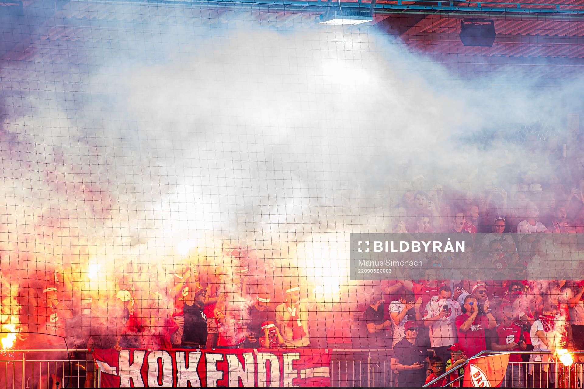 Spectators in the stands