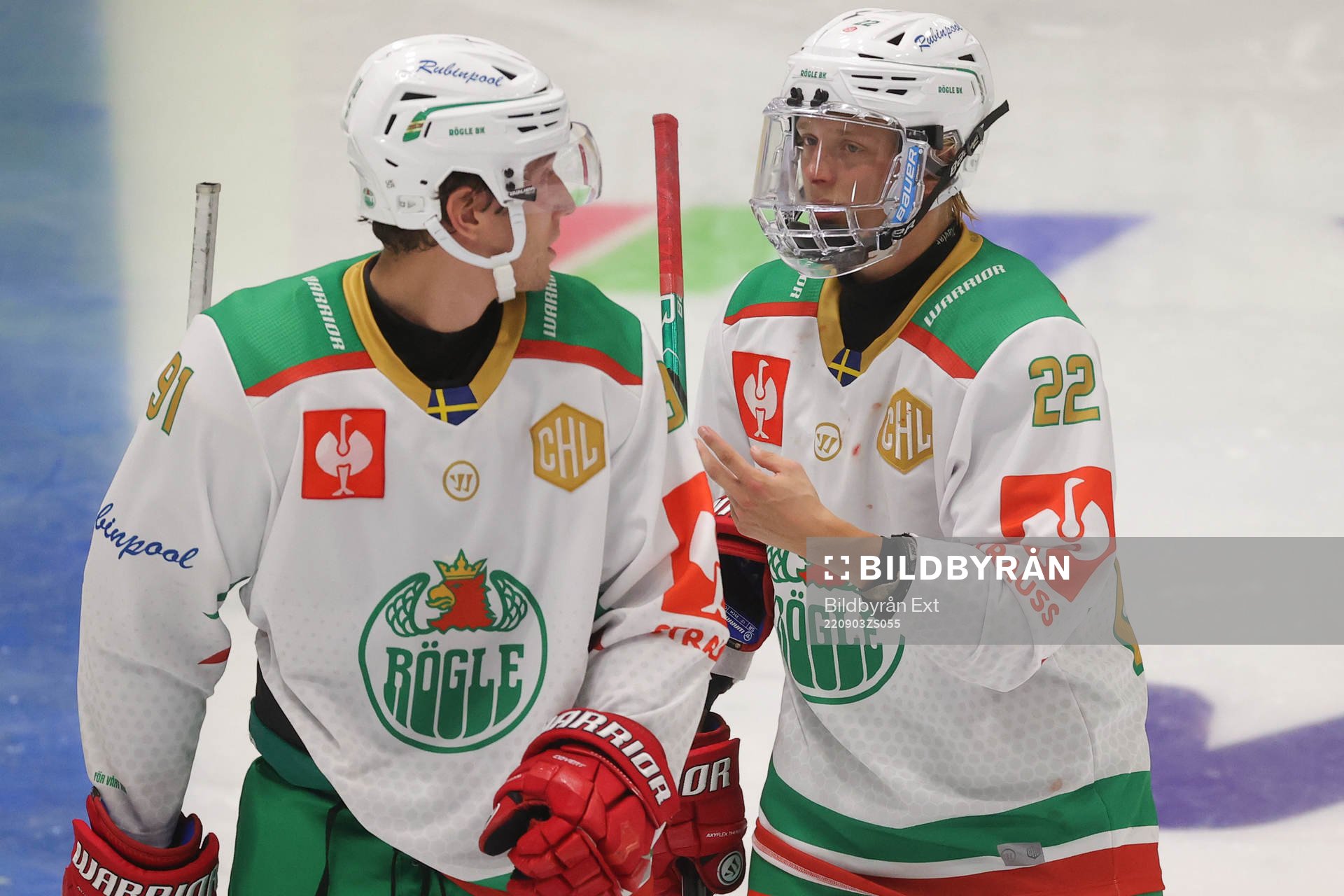 Adam Tambellini and Samuel Jonsson of Rögle