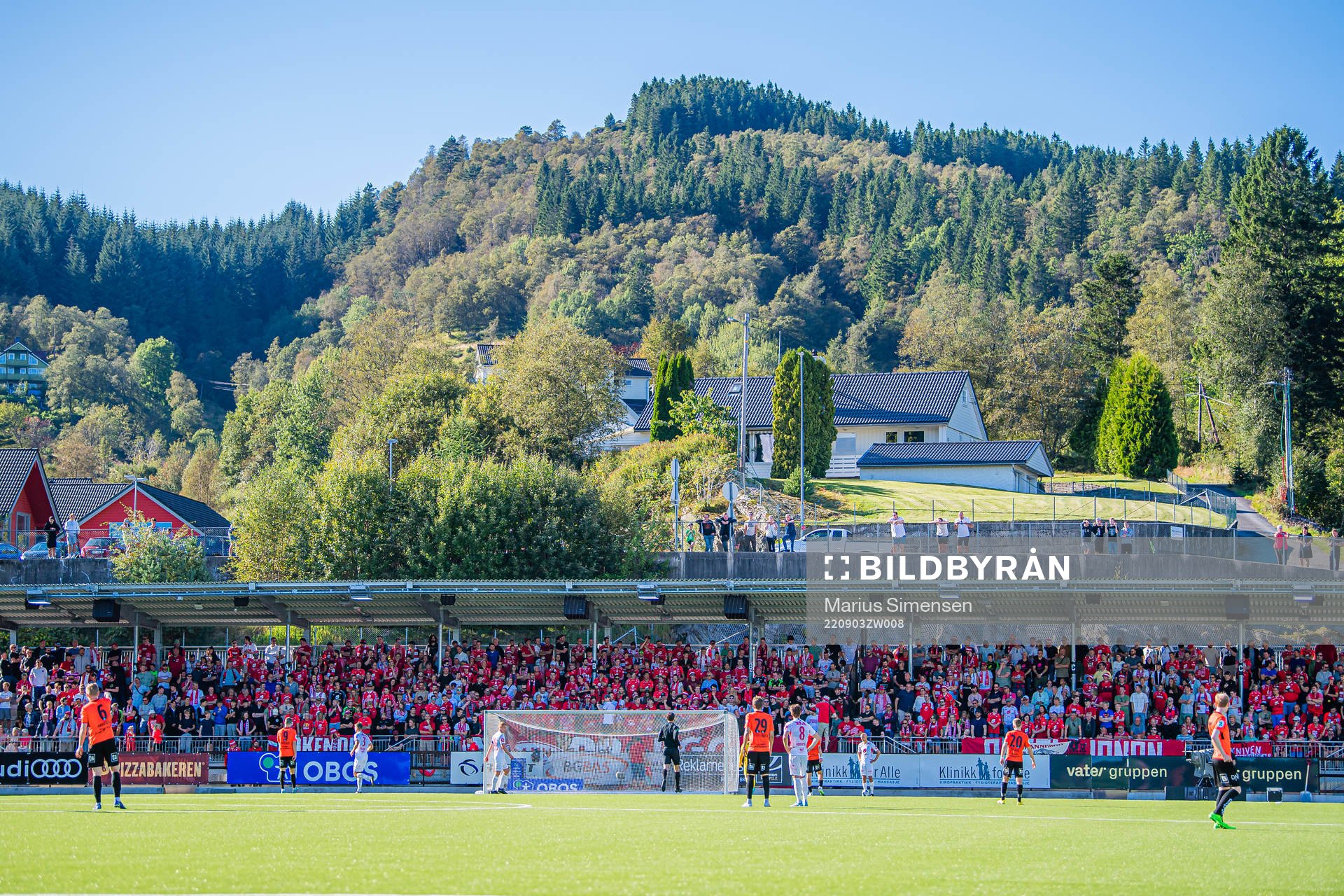 Spectators in the stands