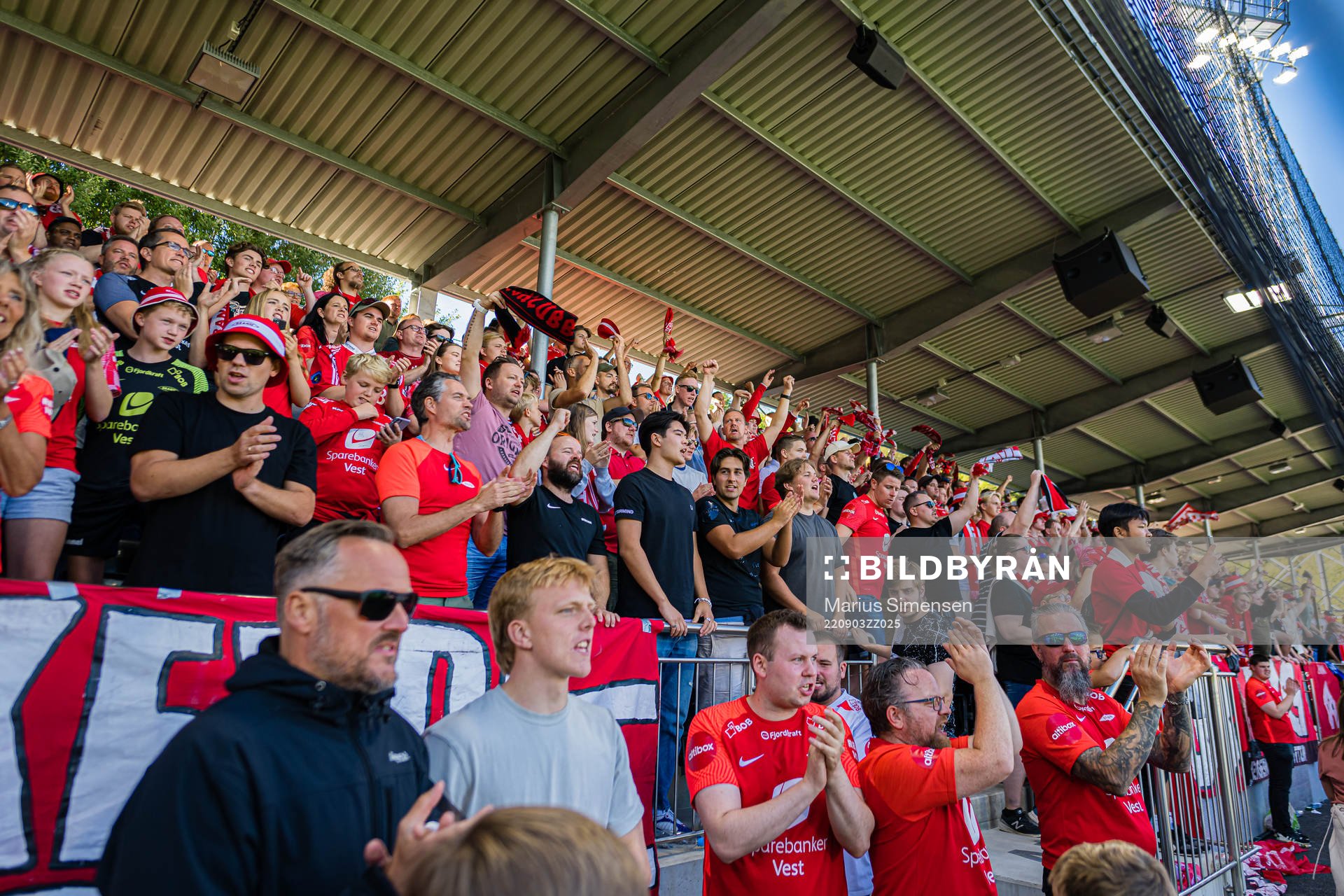 Spectators in the stands